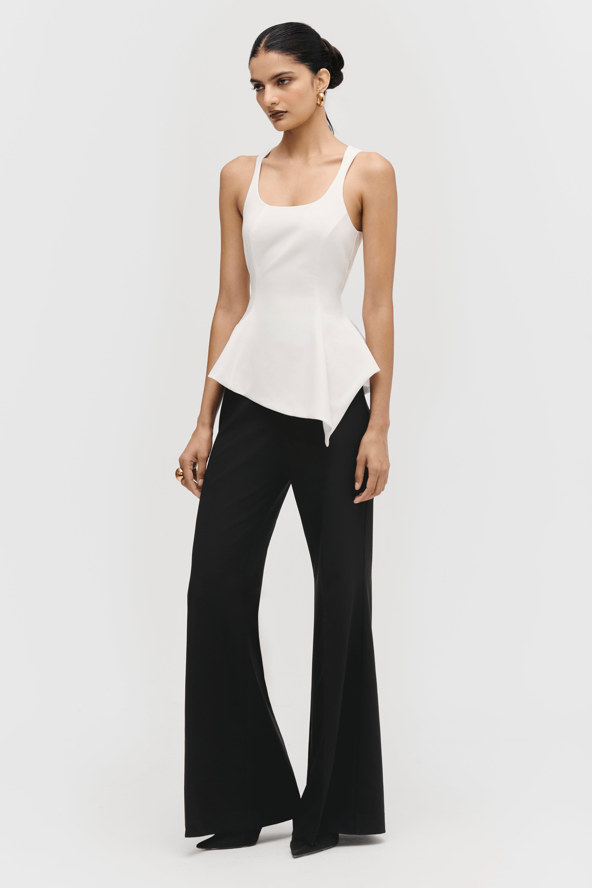 Scoop Neck Peplum Top - View 3 - Superr*