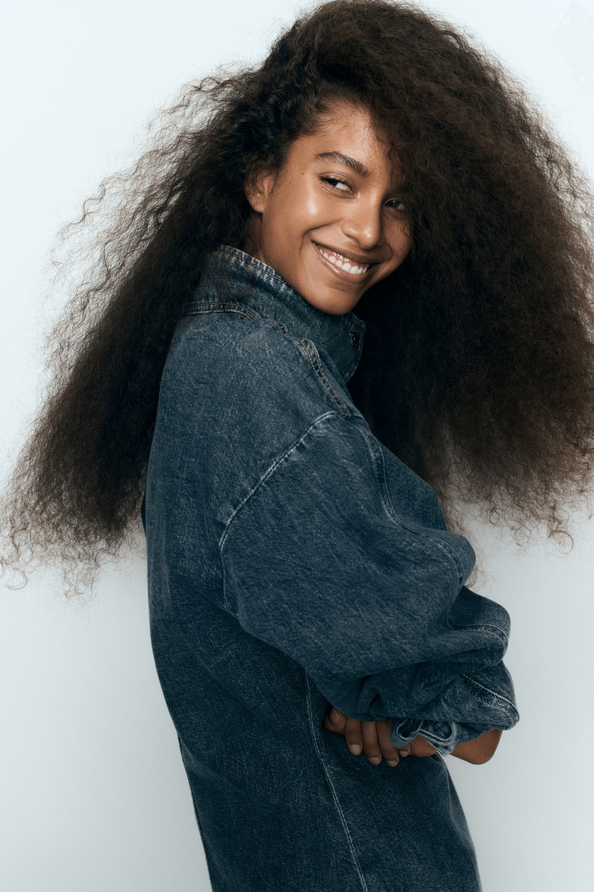 Women's Dark denim blue Denim popover shirt - View 3 - Superr*