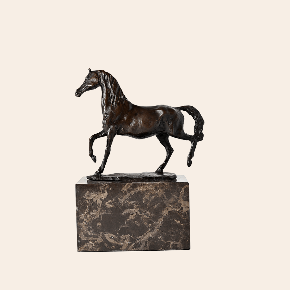 Bronze Horse Sculpture on Granite