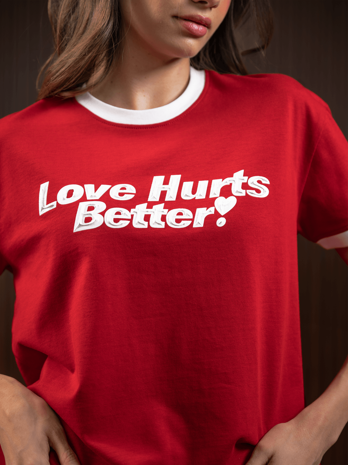 WOMEN'S RINGER TEE RED - View 3 - Superr*
