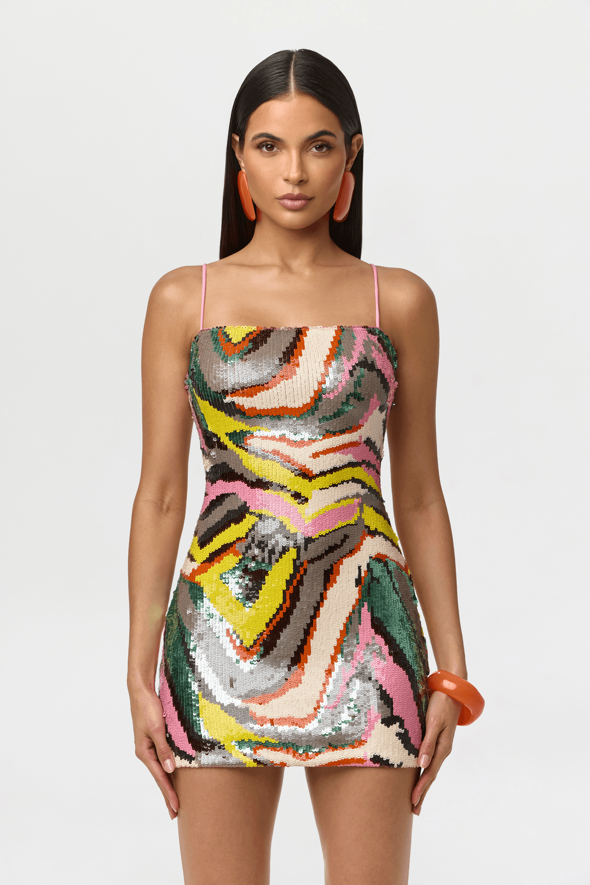 Sequin Abstract Mini Dress - View 2 - Superr*