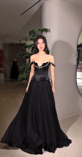 Regin Black Floor Length Dress - View 3 - Superr*