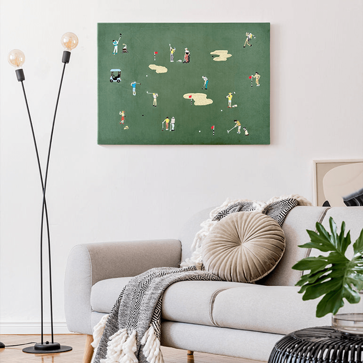 Golf – Sports embroidered wall art