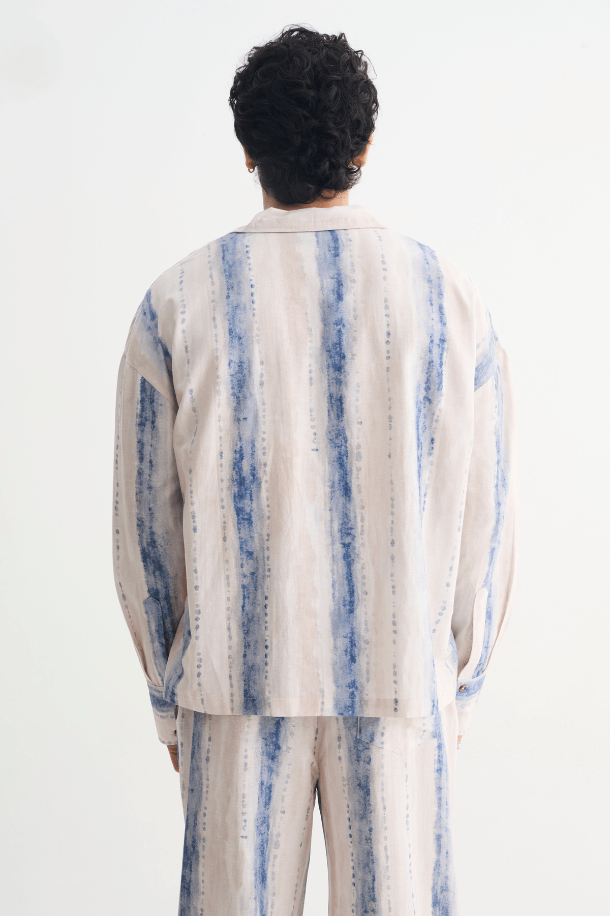 Tie Dye Cotton Viscose Shirt - View 4 - Superr*