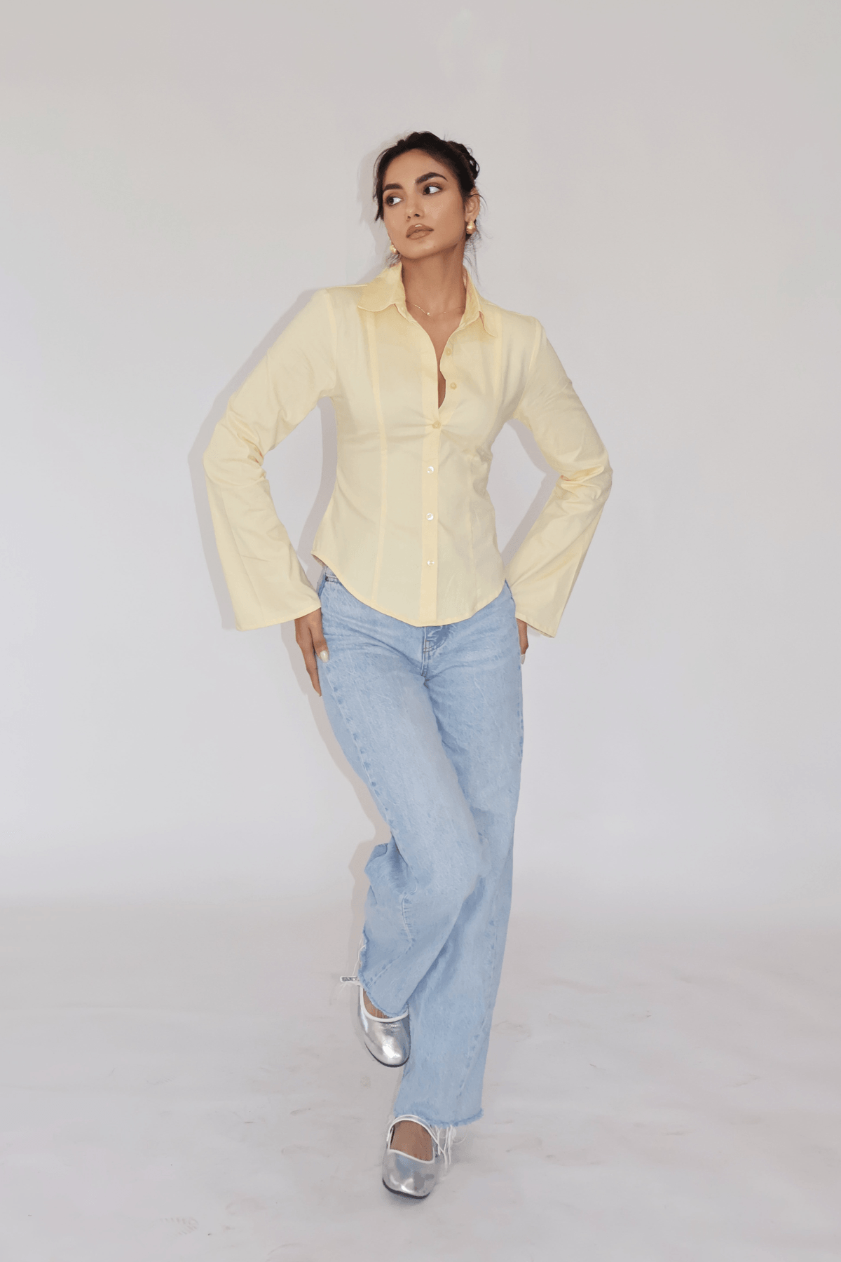 MOON Fitted Shirt – Butter - View 4 - Superr*