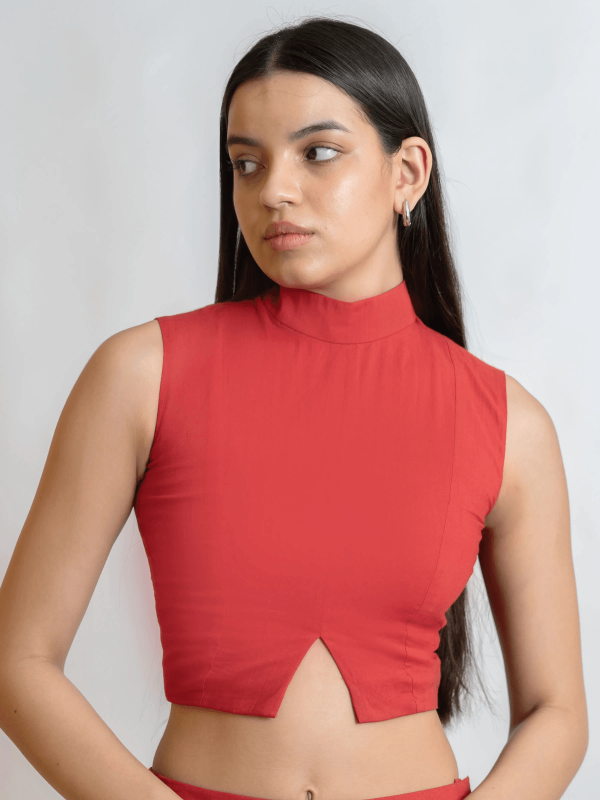 Red Structured Top - View 3 - Superr*