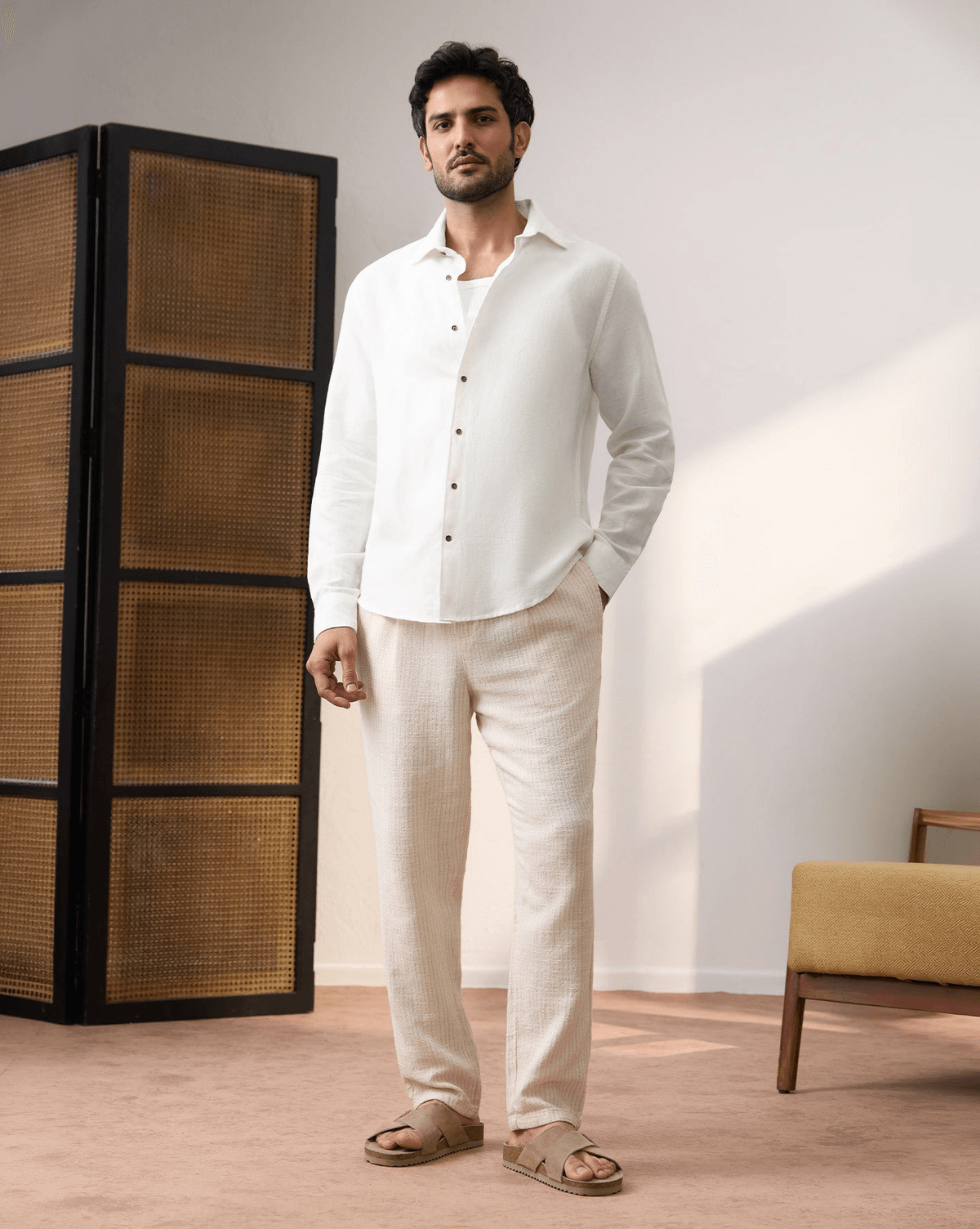 The Linen Rich Shirt White - View 4 - Superr*