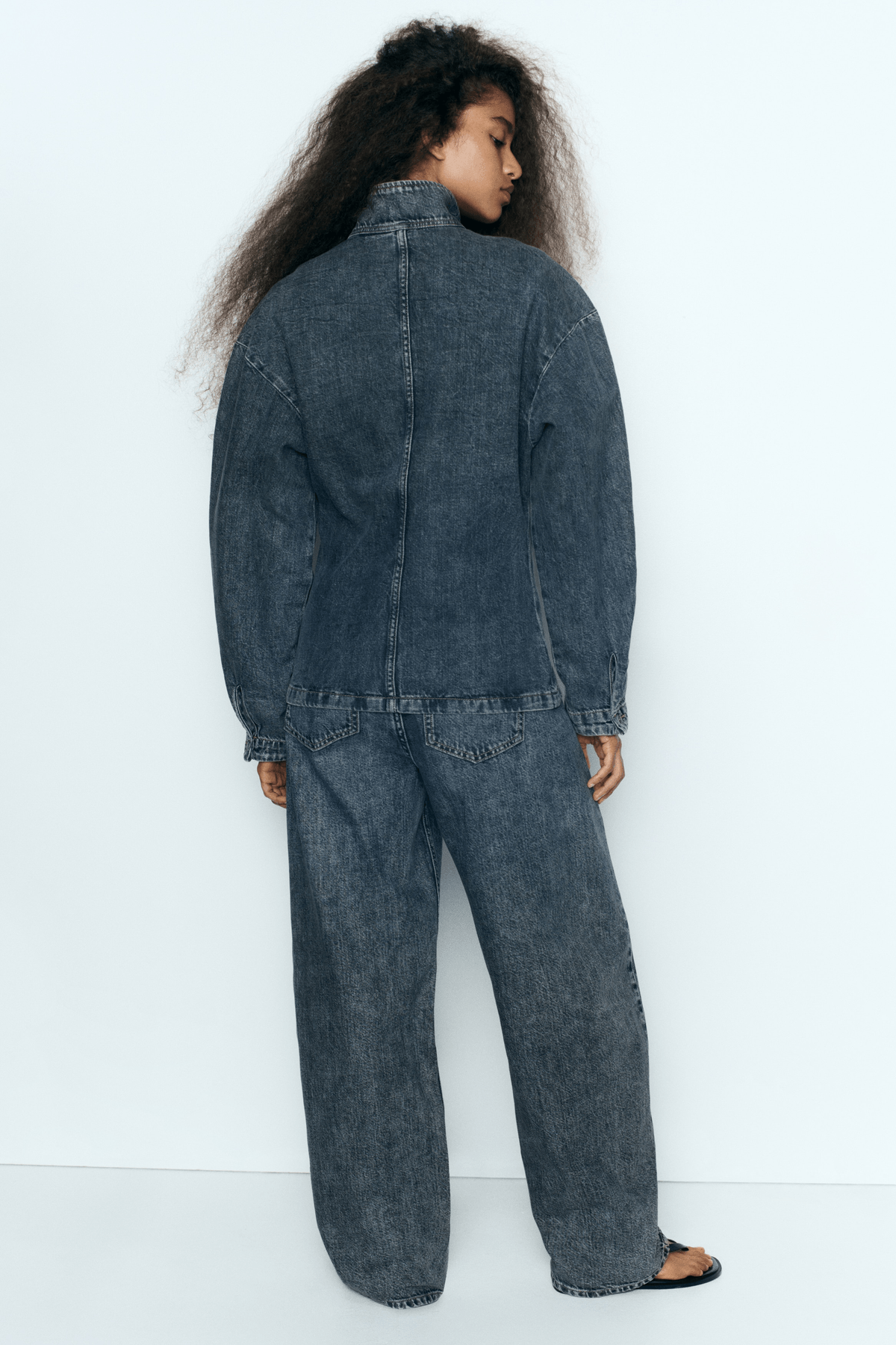 Women's Dark denim blue Denim popover shirt - View 4 - Superr*