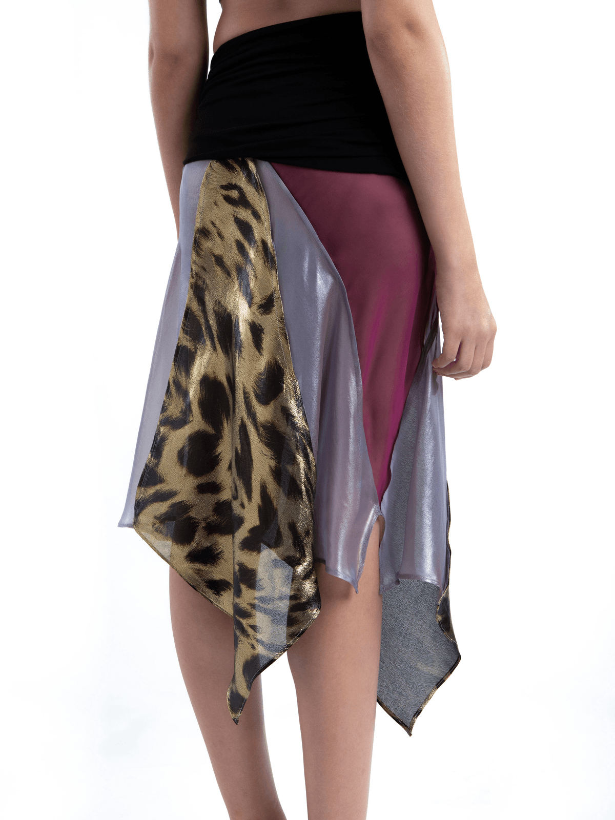 SUBSURFACE Exclusive Patchwork Silk Skirt - View 2 - Superr*