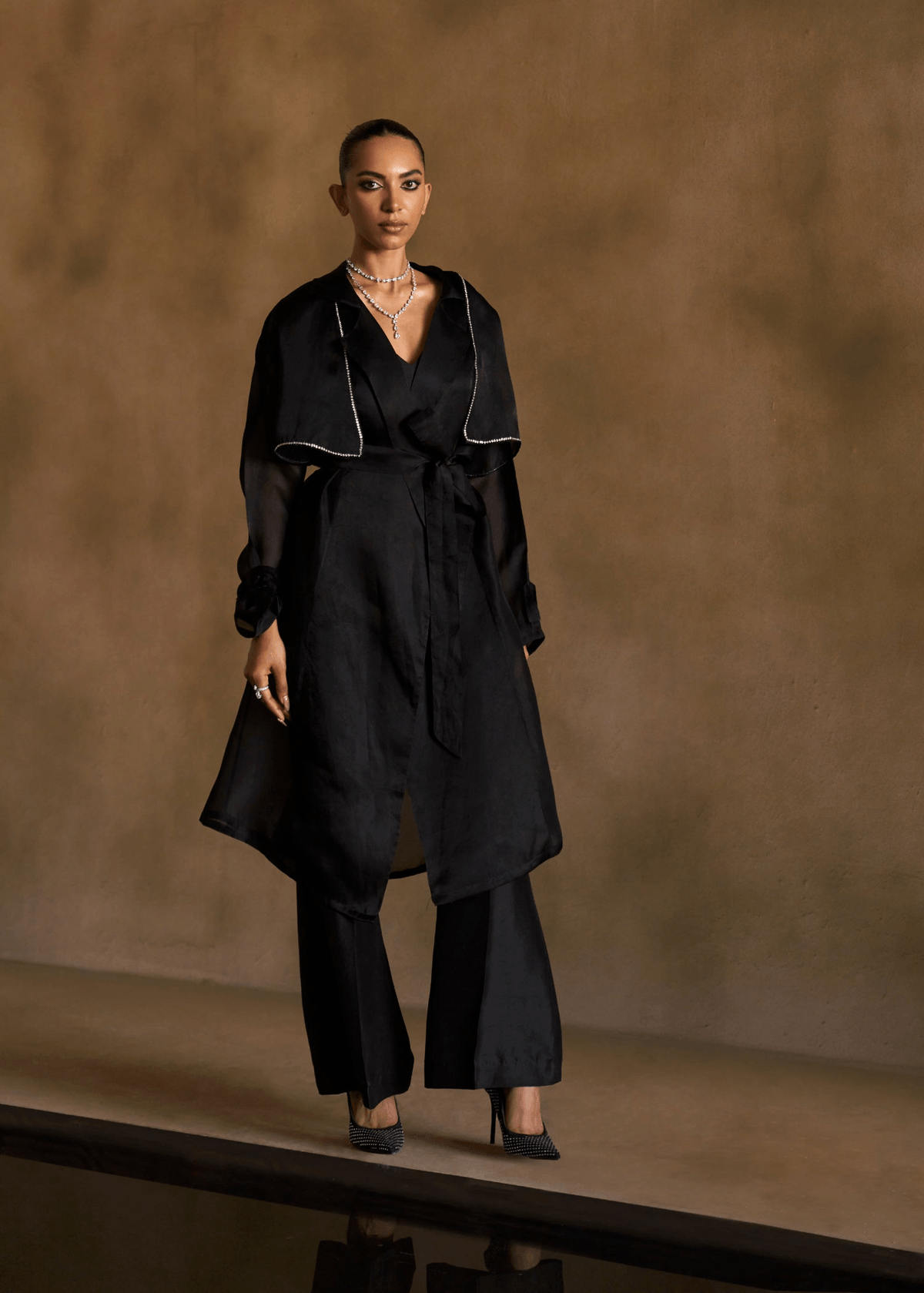 Margot Shadow Black Trench Set - View 3 - Superr*