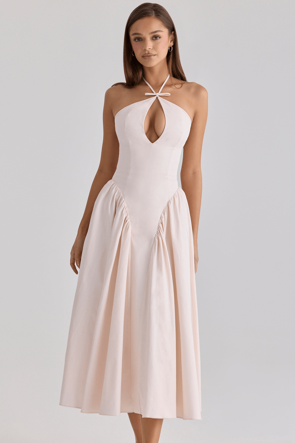 Aurora Keyhole Halter Midi dress - View 3 - Superr*