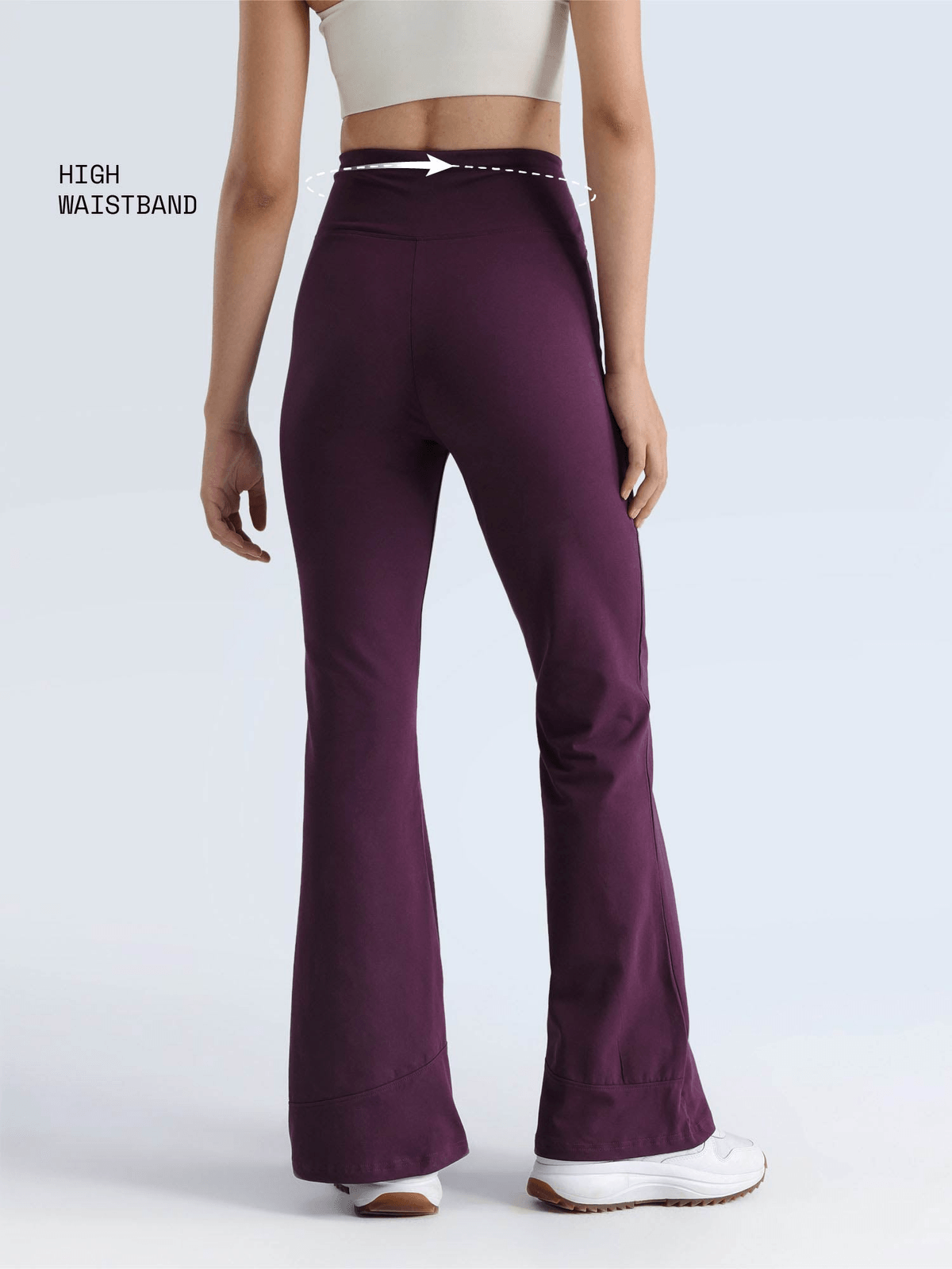 Plum Cotton Flared Leggings - View 4 - Superr*