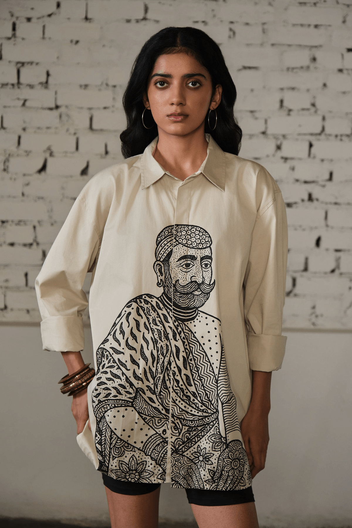 SAWAI OVERSIZED SHIRT-BEIGE - View 2 - Superr*