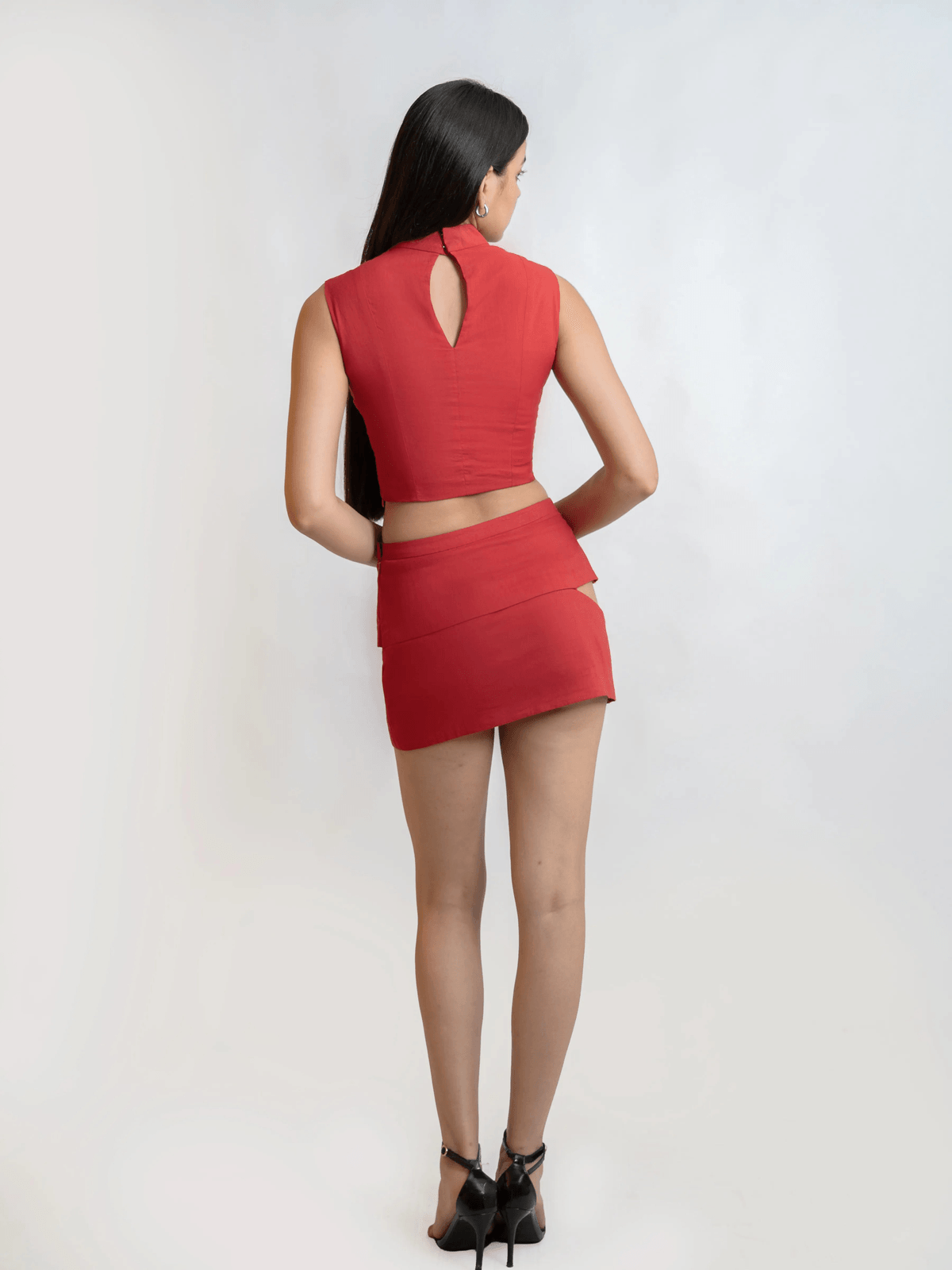 Red Structured Top - View 2 - Superr*