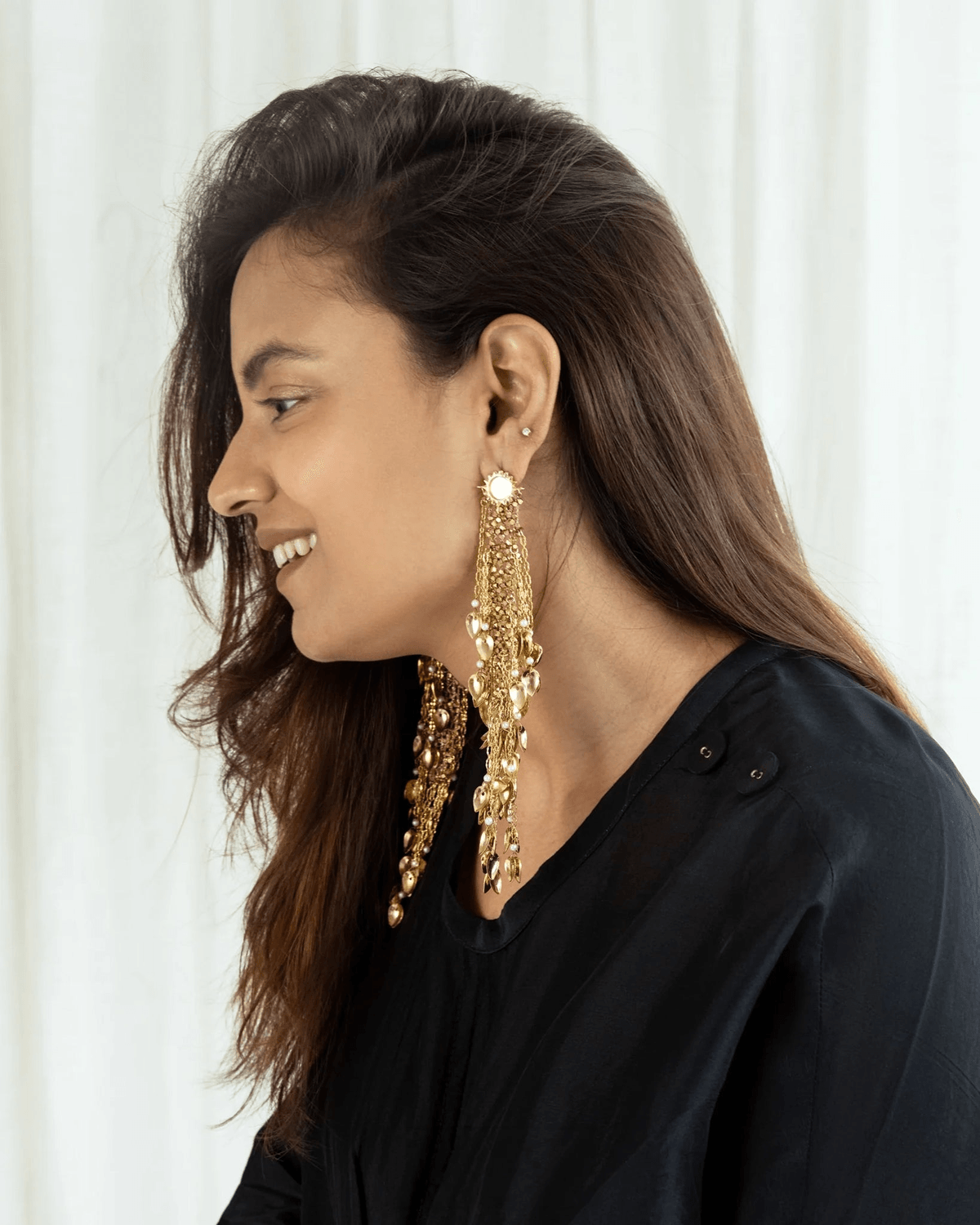 Surya Darpan Fall Earrings - View 3 - Superr*
