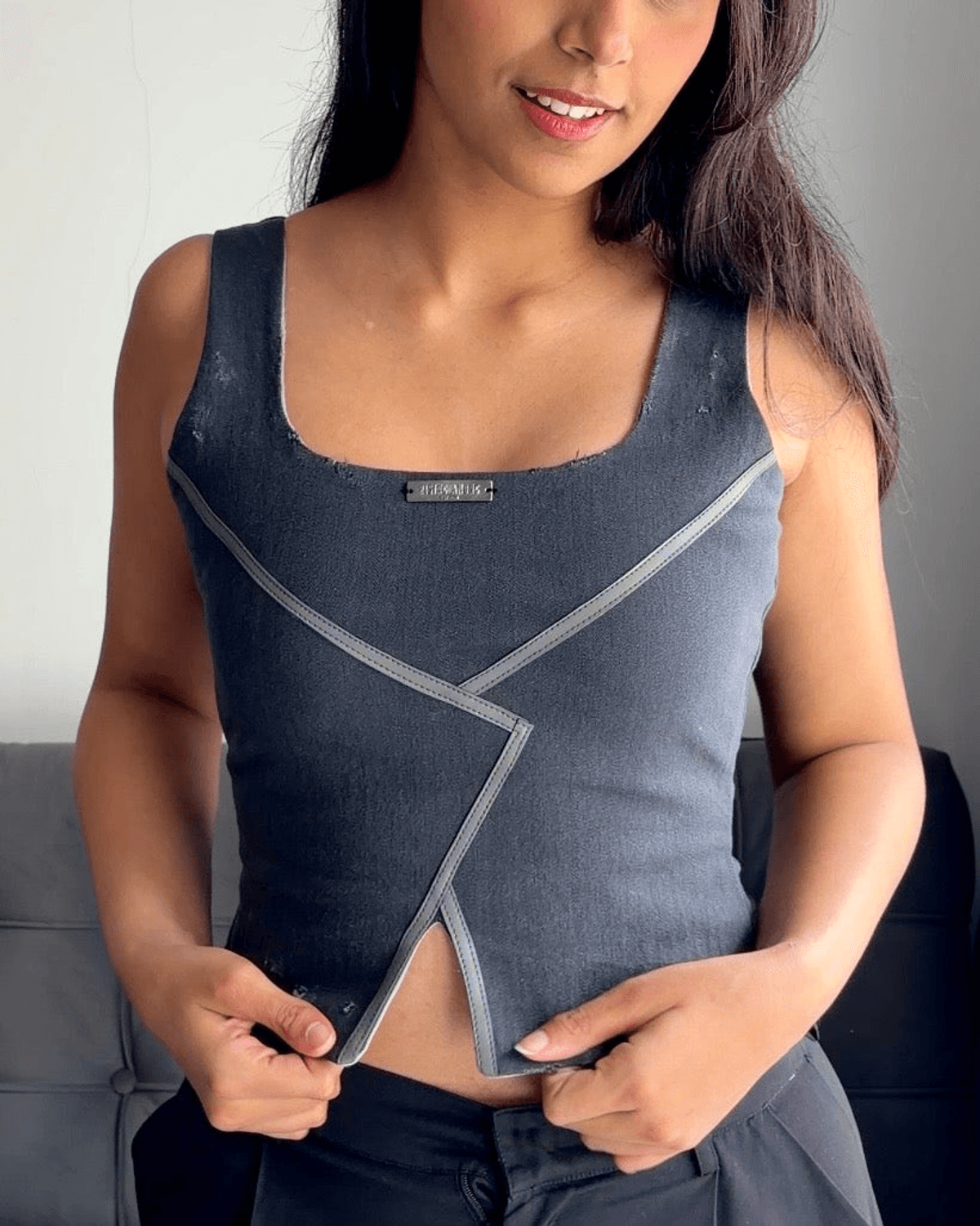 AUTO CORSET DISTRESS GREY - View 3 - Superr*