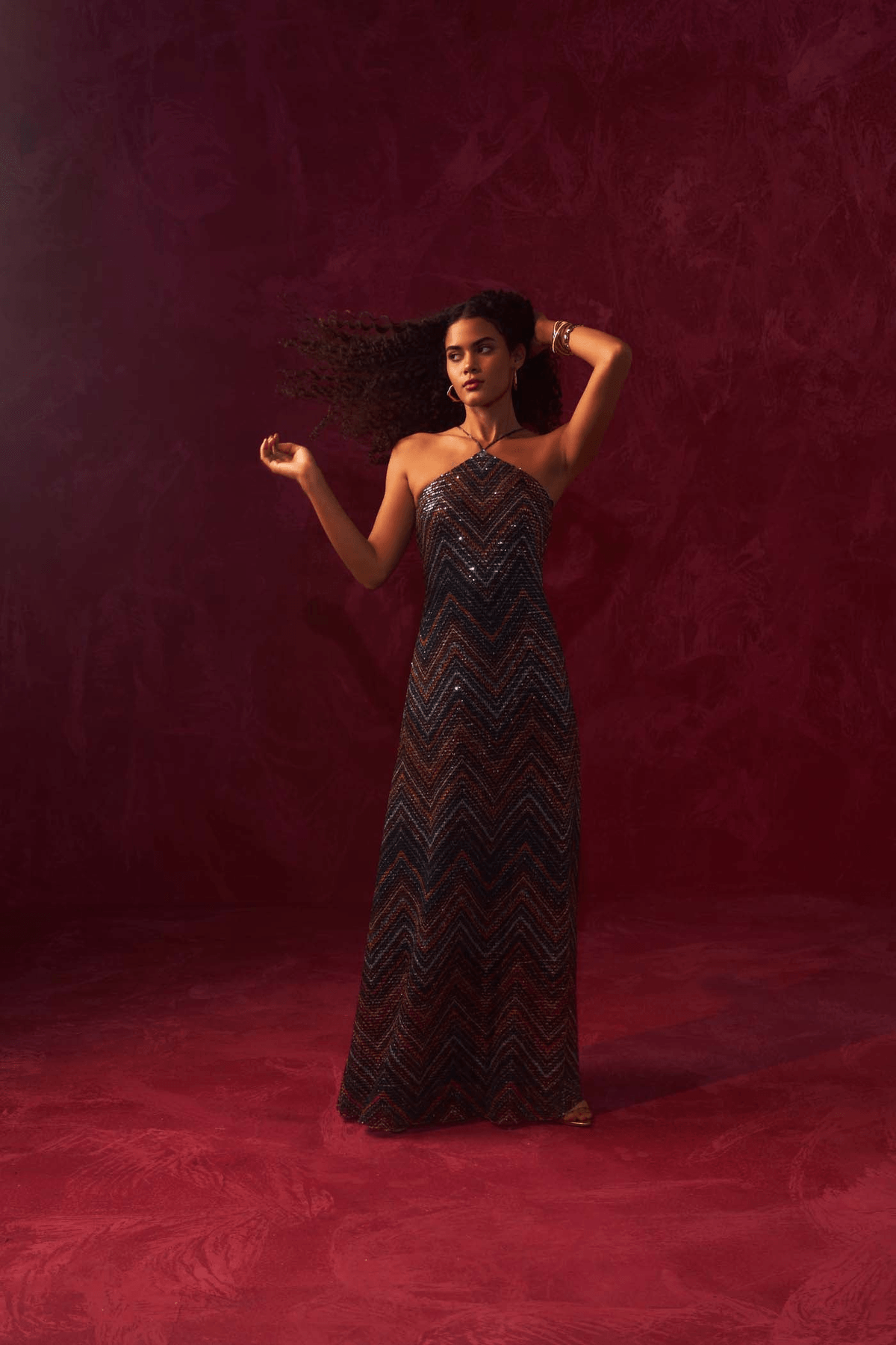 Payal shah in Sierra Halter Maxi Dress - View 3 - Superr*