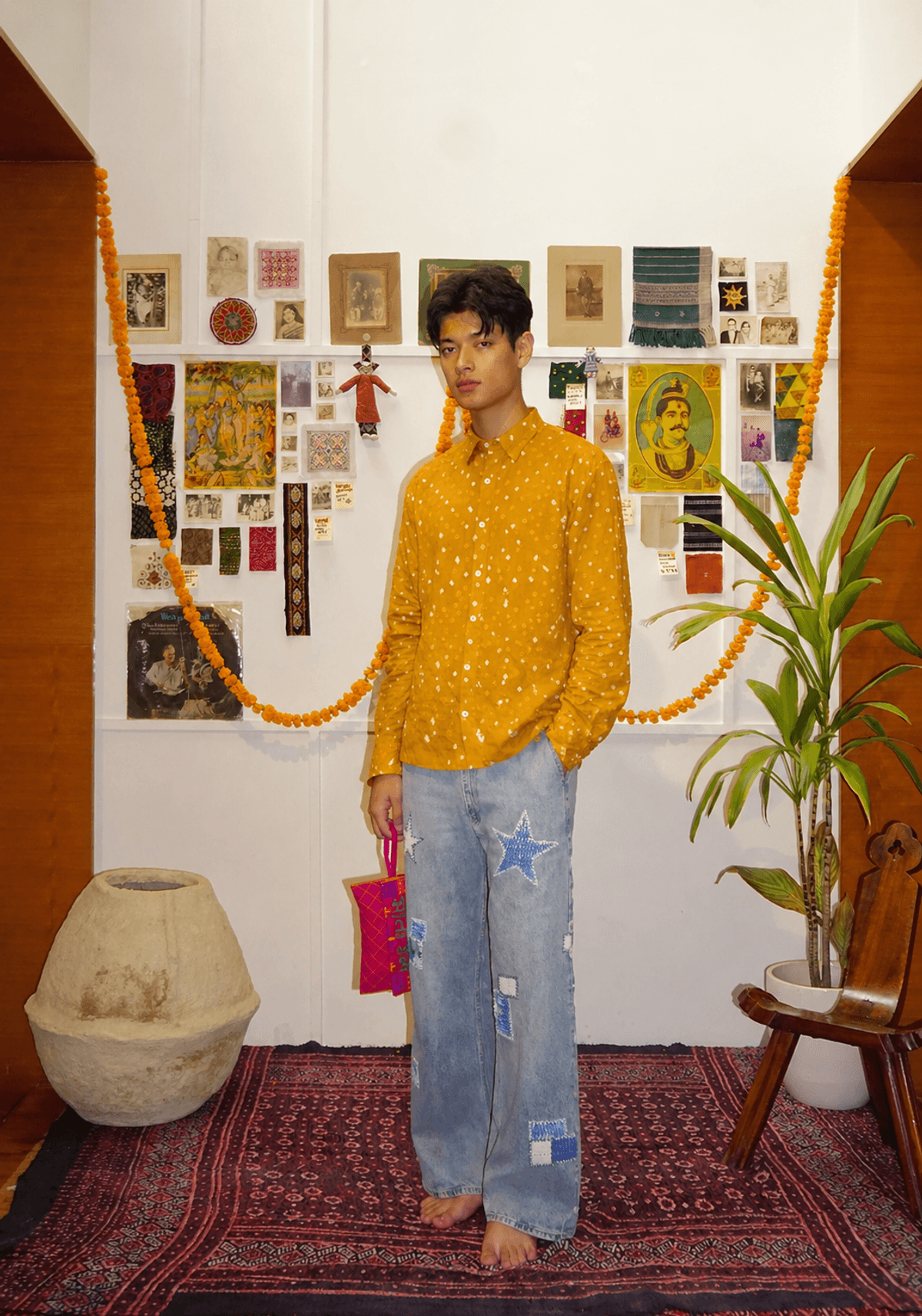 BANDHANI MUSTARD SHIRT - View 3 - Superr*