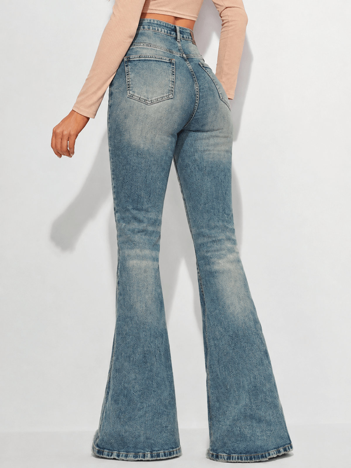 Blue Rinse Flare Fit Jeans - View 4 - Superr*