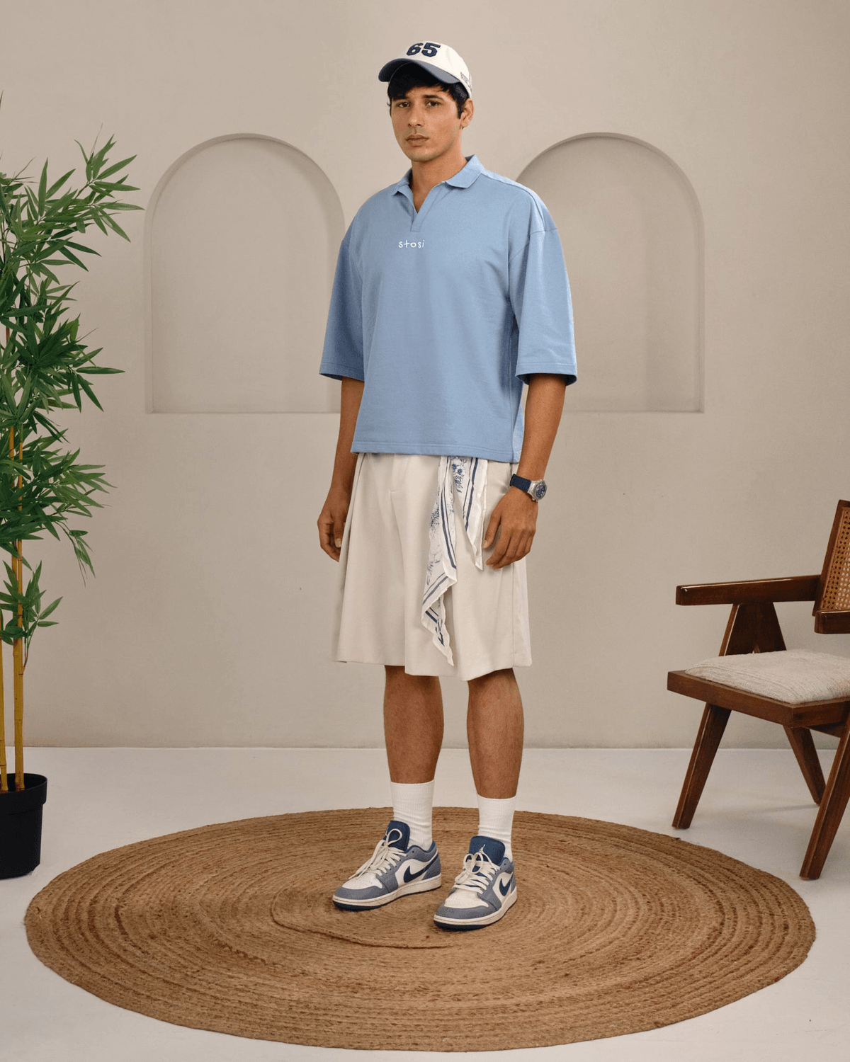 Sea Blue Oversized Polo - View 2 - Superr*