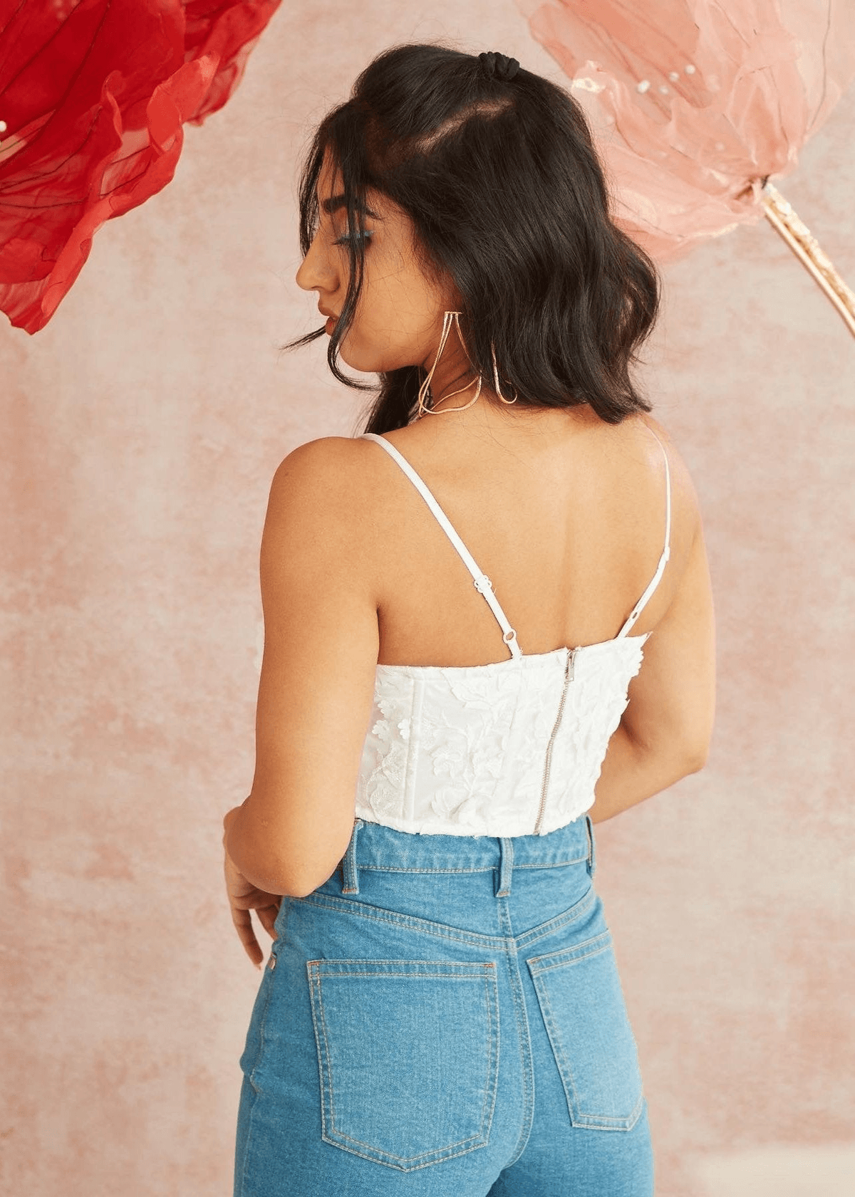 Athena Embroidered Bustier Corset Top CL - View 3 - Superr*
