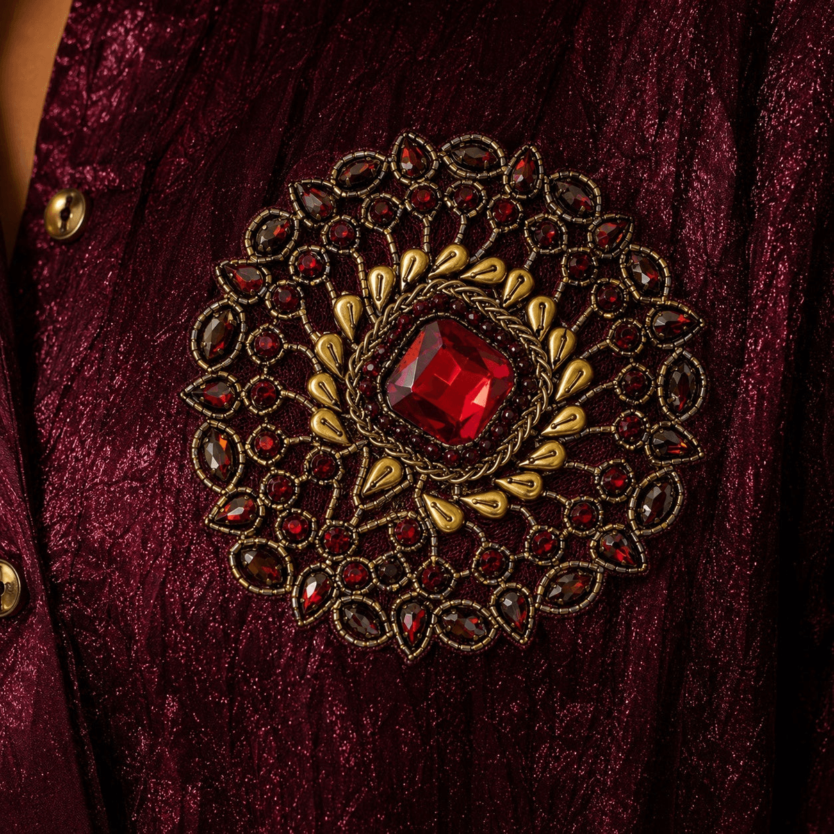 Mirabelle Satin Set (Maroon) - View 3 - Superr*