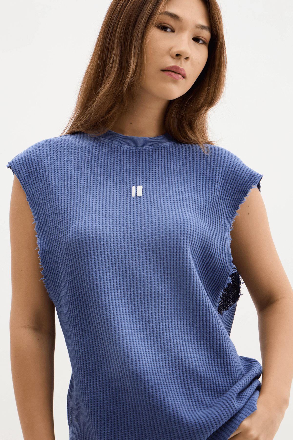 Blue Wash Waffle Vest - View 4 - Superr*