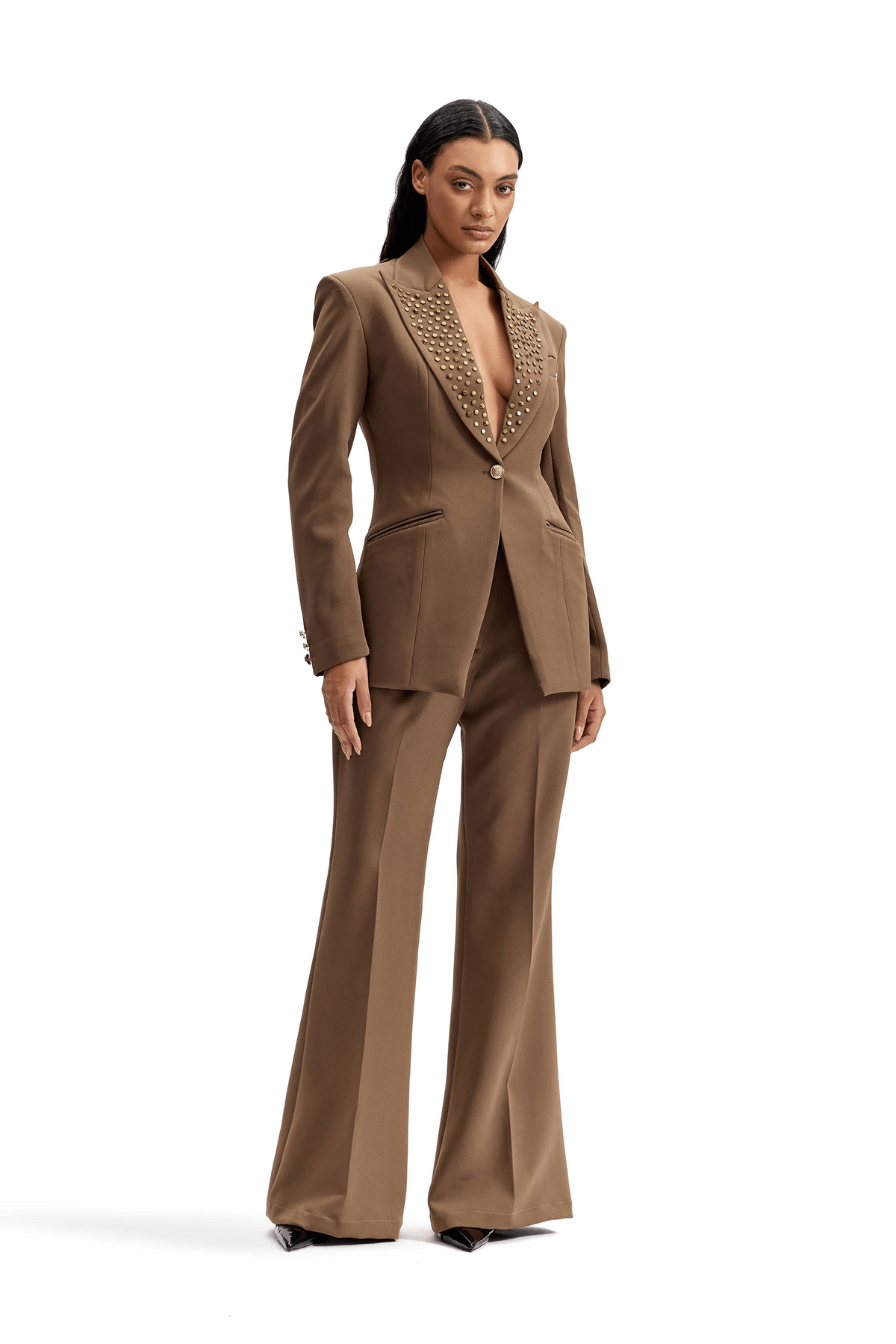 Studded Lapel Power Suit - View 2 - Superr*
