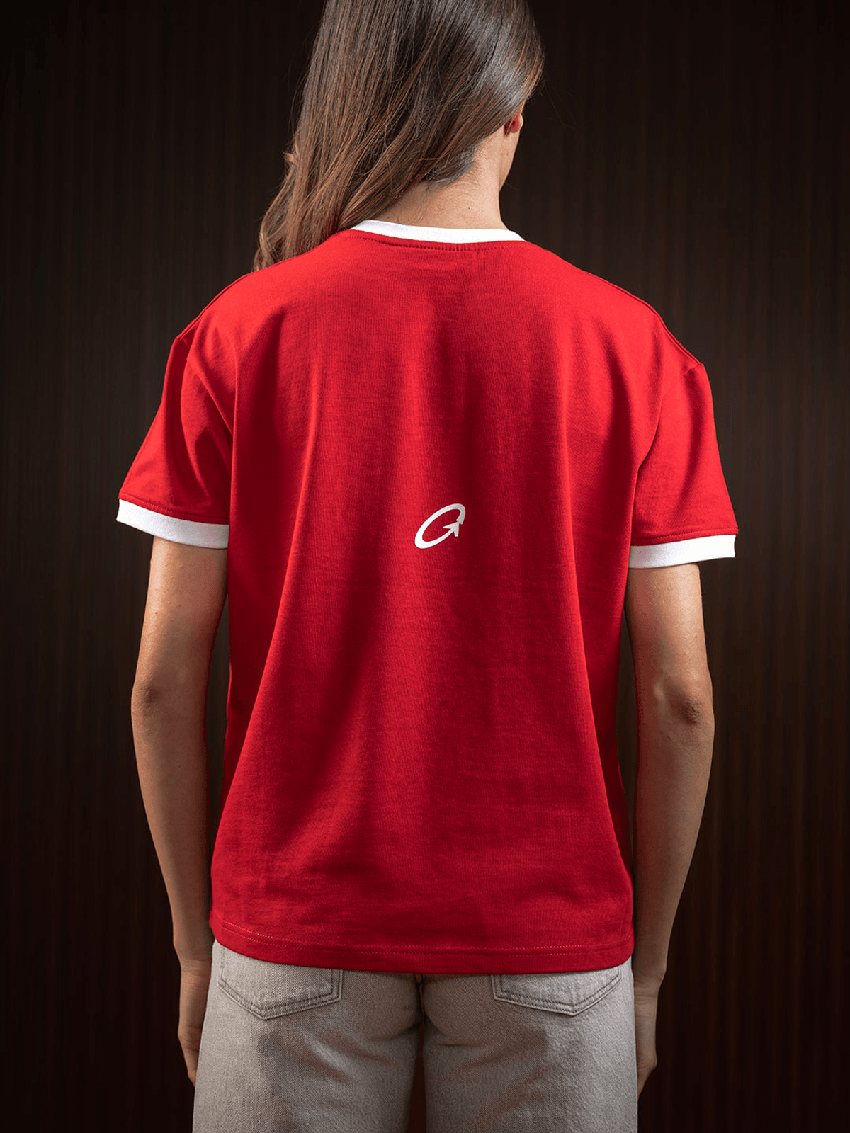 WOMEN'S RINGER TEE RED - View 4 - Superr*