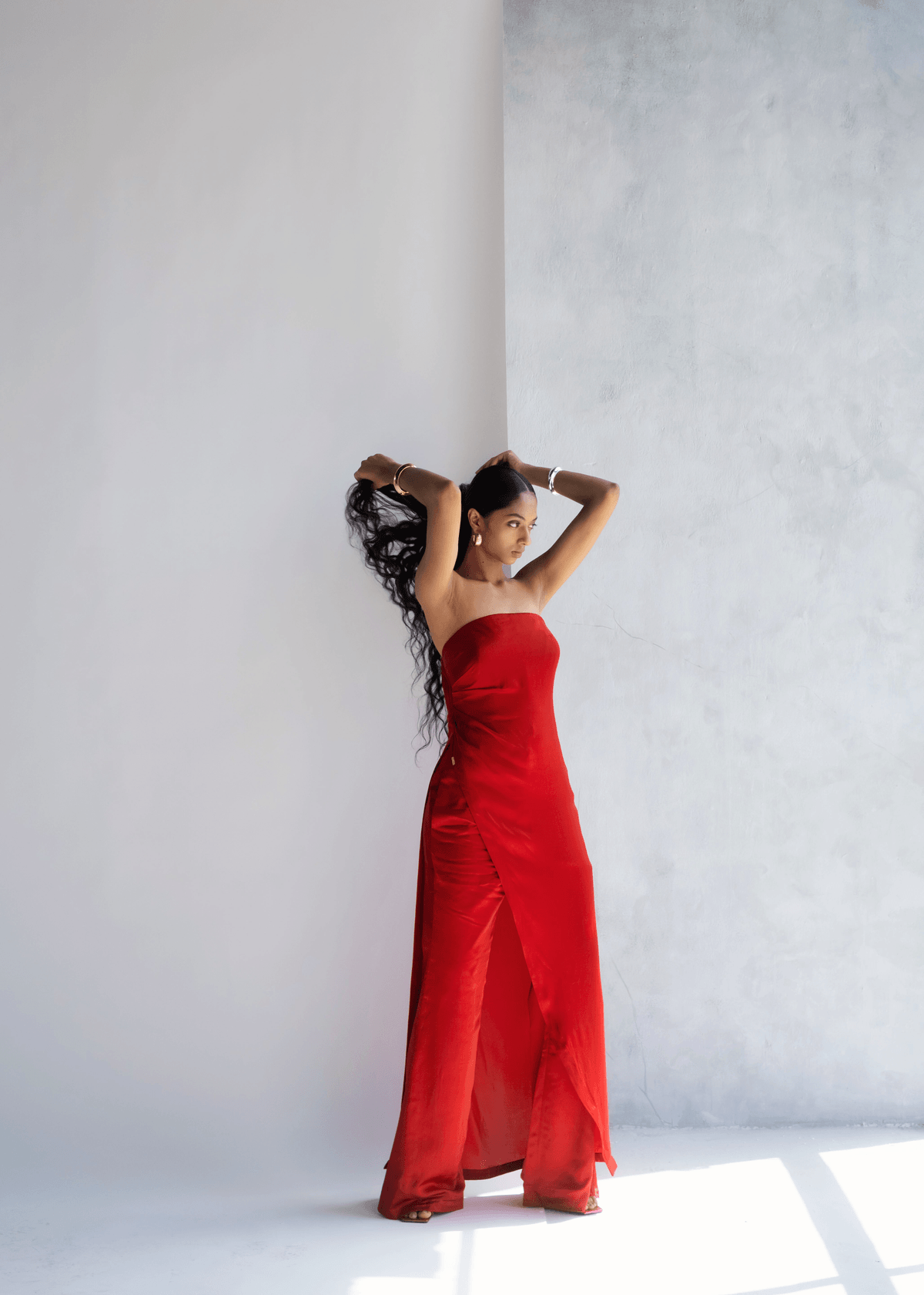 Fiery Red Corset Top & Pants - View 2 - Superr*