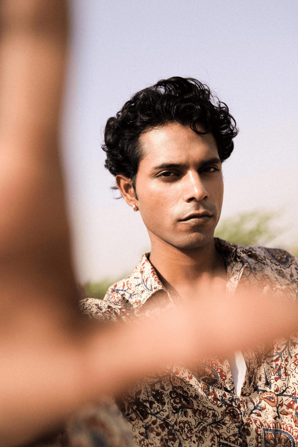 Bagru Hand-Blocked Jaal Summer Shirt - View 4 - Superr*