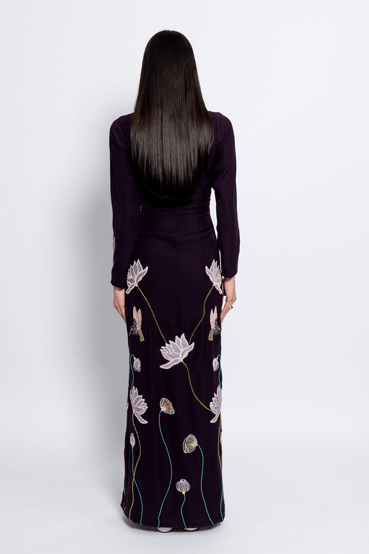 Burgundy Starlight Gown - View 4 - Superr*