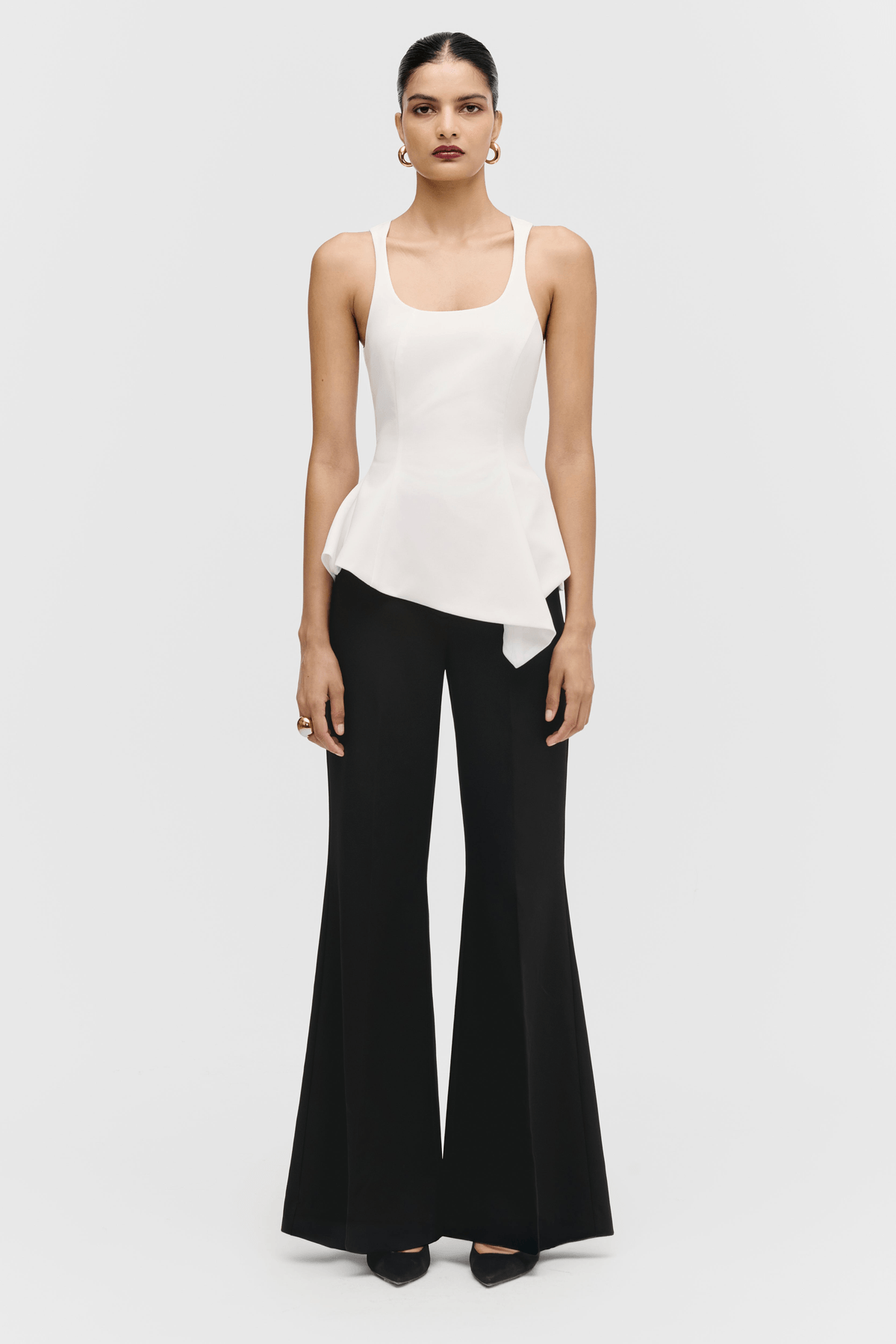 Scoop Neck Peplum Top - View 2 - Superr*