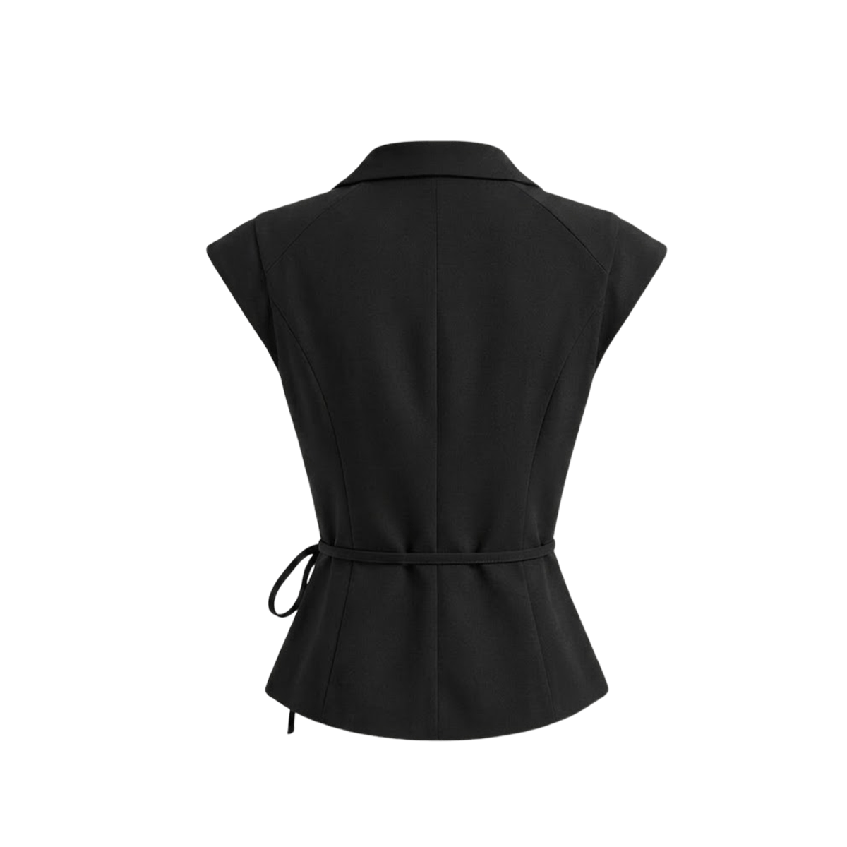 Elara Voss Aurelia Wrap Black Top - View 2 - Superr*