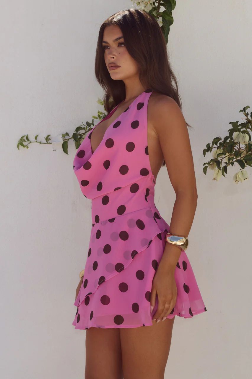 Imali Polka Mini Dress by Runaway - View 3 - Superr*