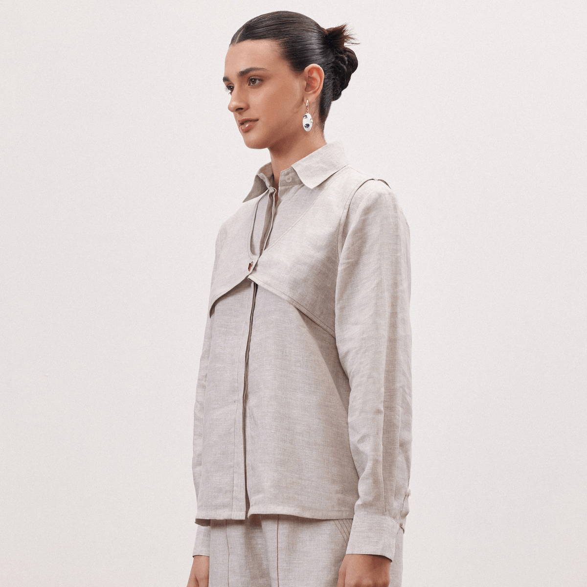LINEN ROOTED SHIRT ONLY - View 3 - Superr*
