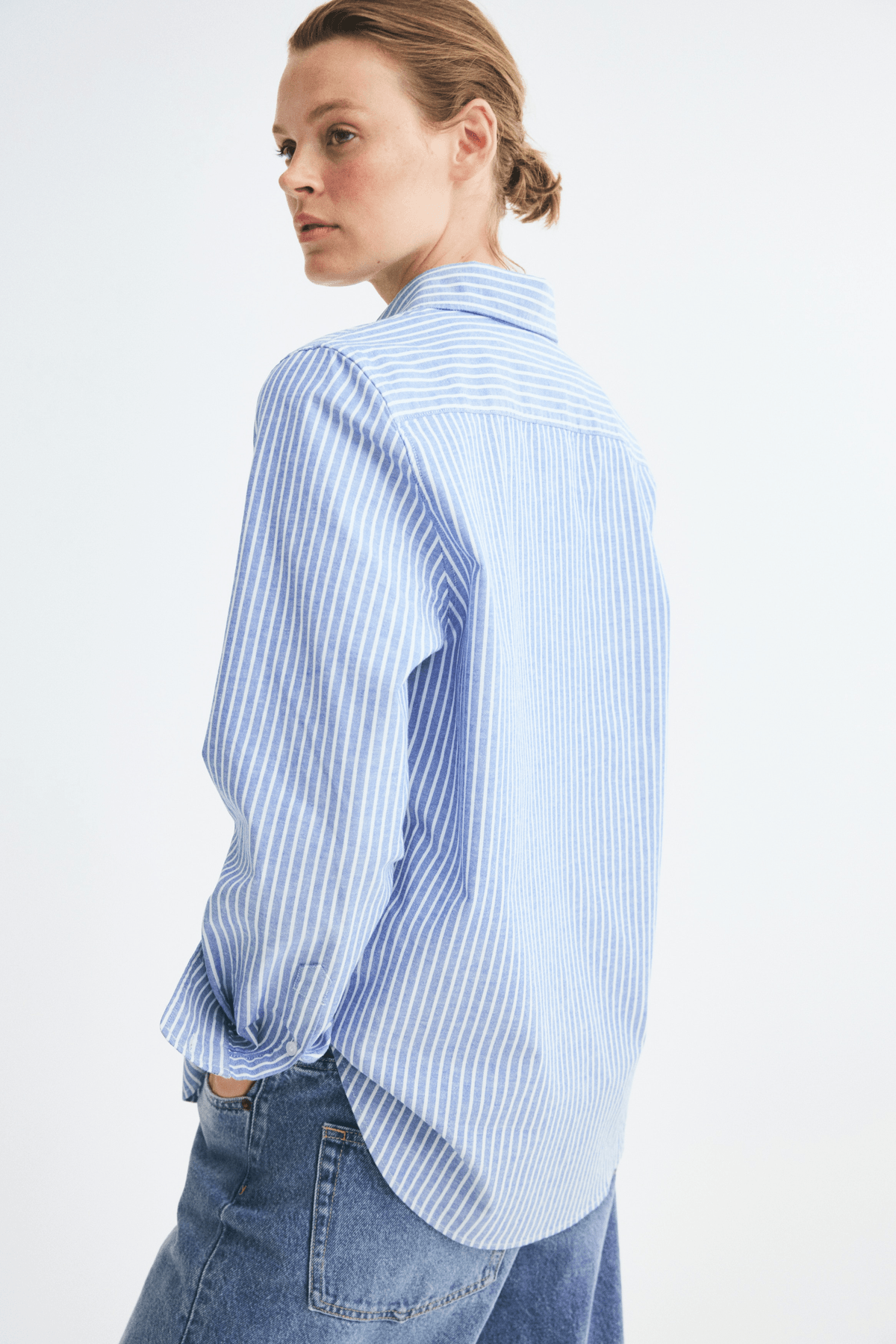 Women's Light blue/Striped Oxford shirt - View 4 - Superr*