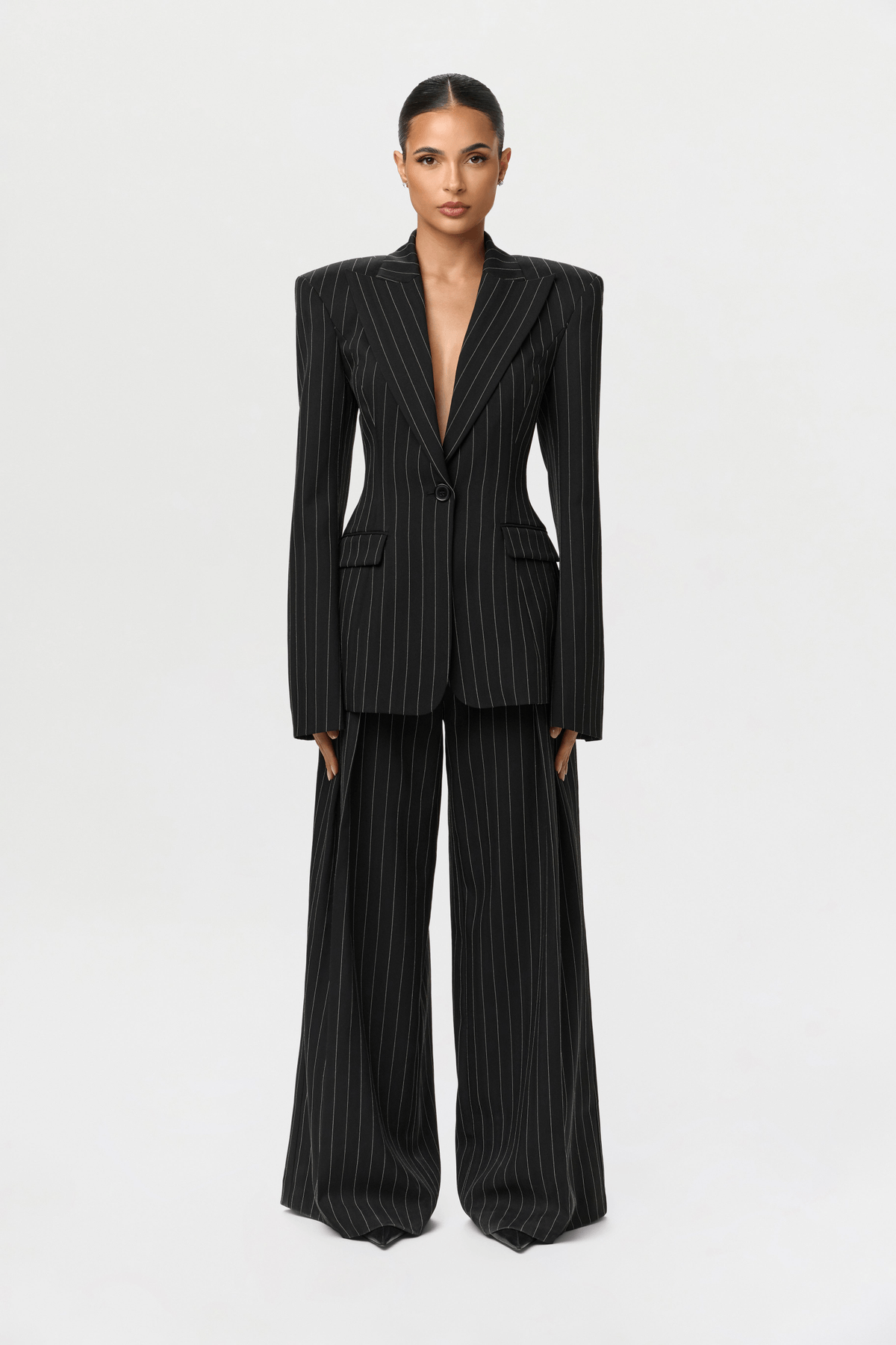 Pinstripe Suited Blazer - View 2 - Superr*