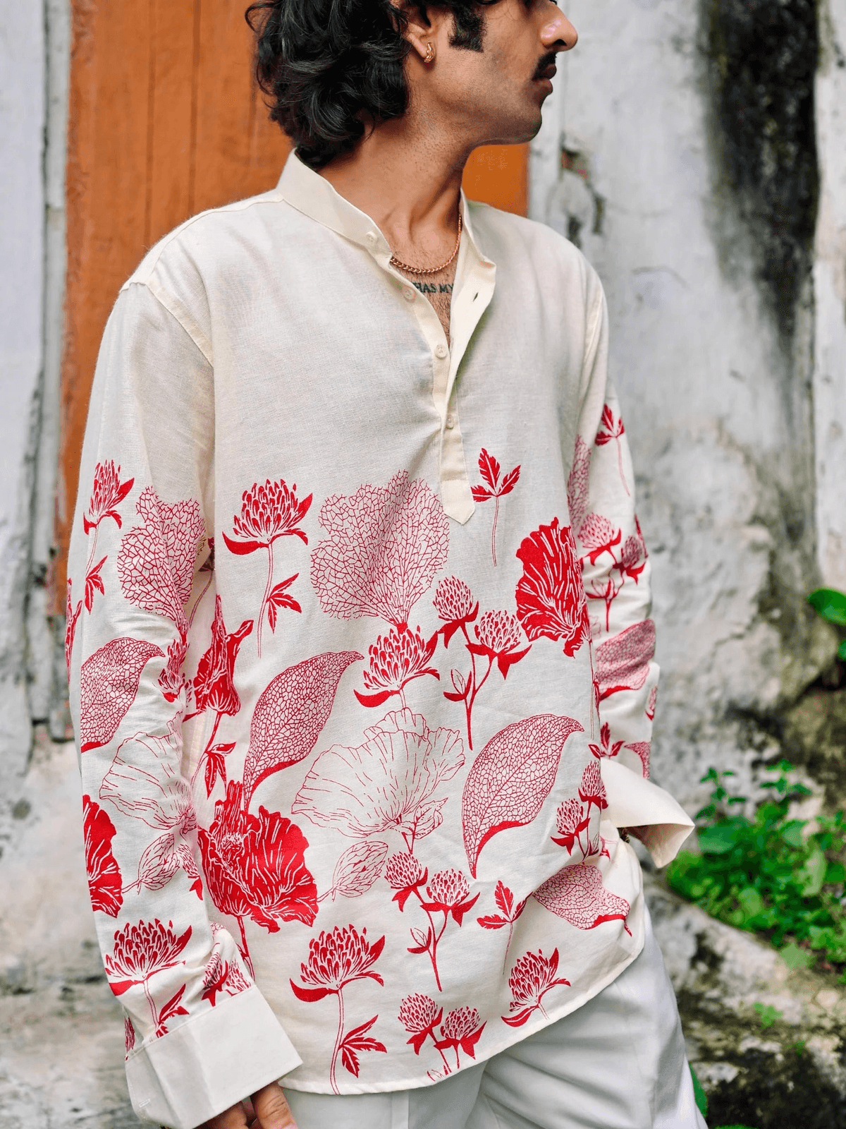 Scarlet Bloom Cotton short kurta - View 2 - Superr*