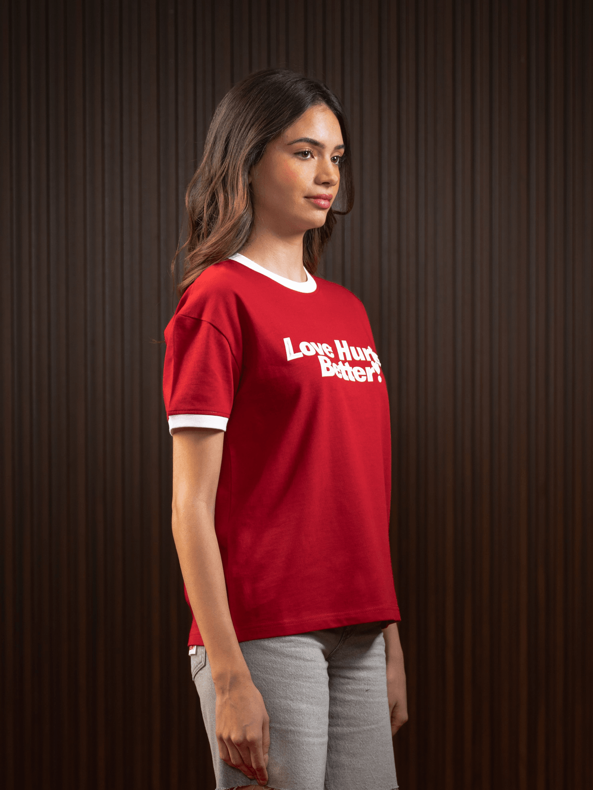 WOMEN'S RINGER TEE RED - View 2 - Superr*