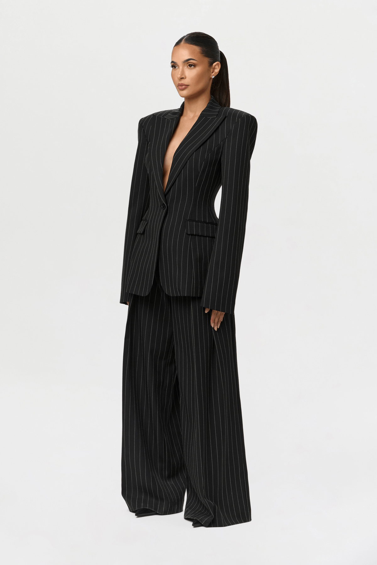 Pinstripe Suited Blazer - View 4 - Superr*