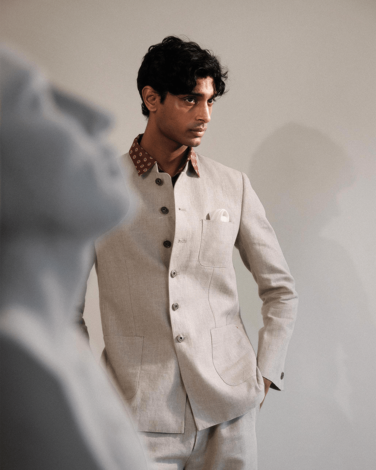 Tahr Bandhgala - Beige - View 4 - Superr*