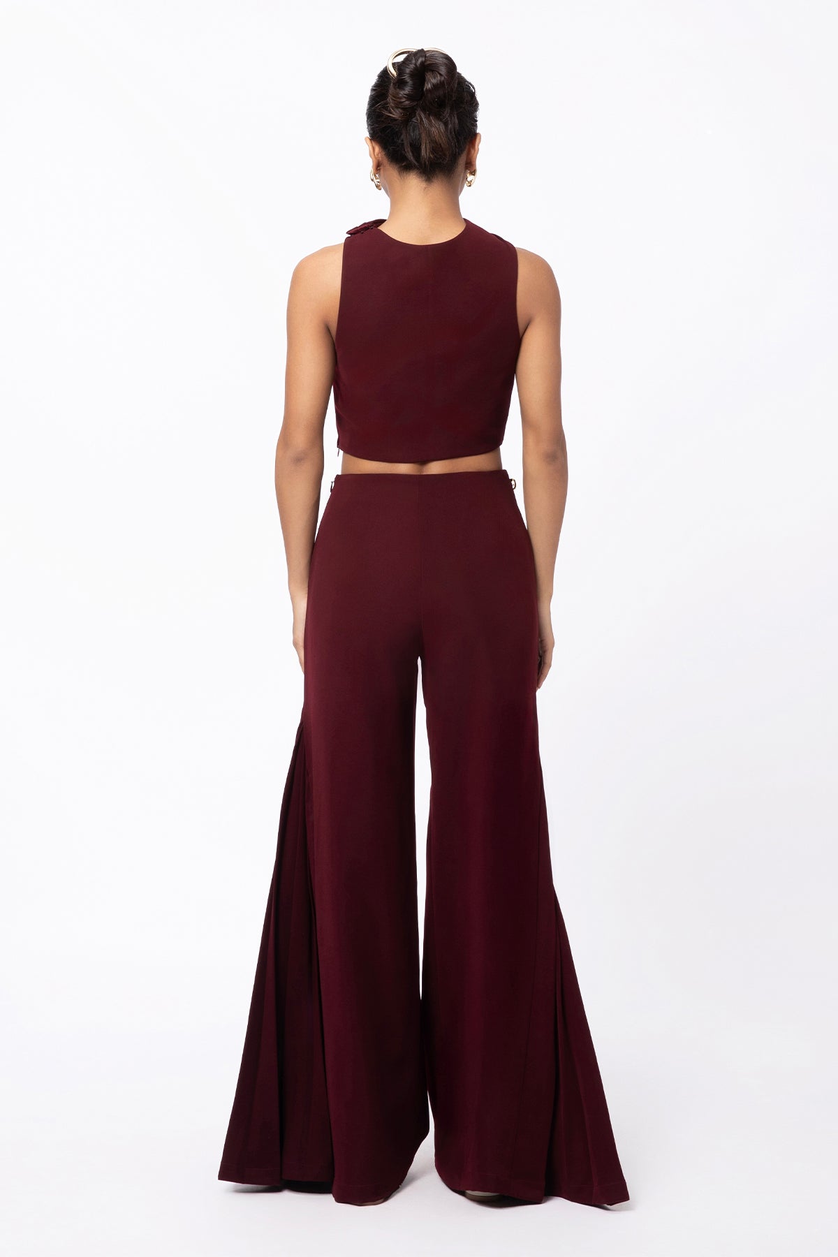 Bare Flared Pants - Deep Red - View 3 - Superr*