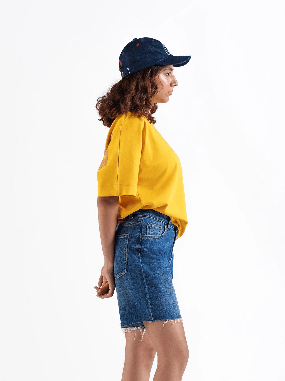 Basic Denim Shorts Dark Blue - View 4 - Superr*