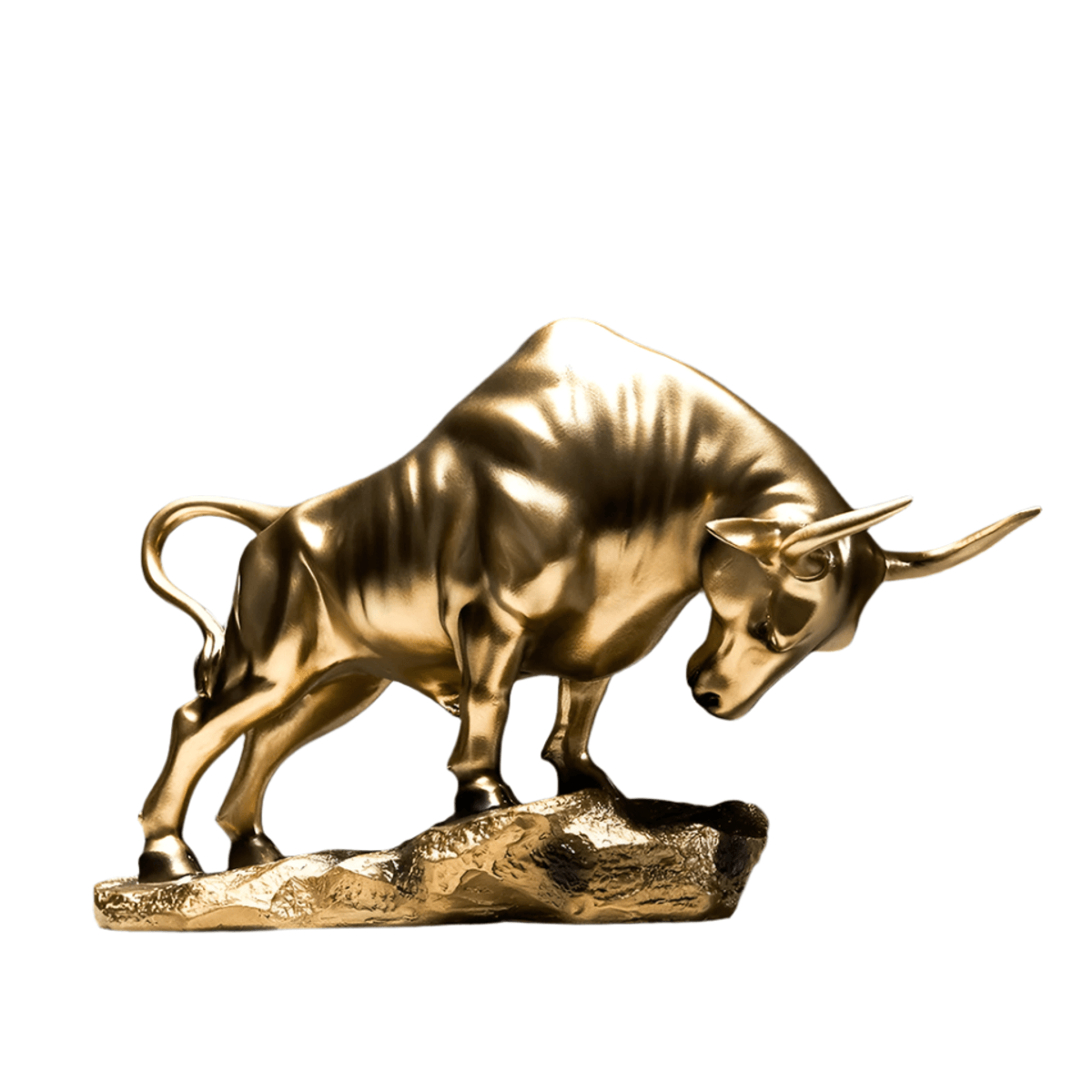 Charging Bull Decorative Sculpture Large - Gold - View 4 - Superr*