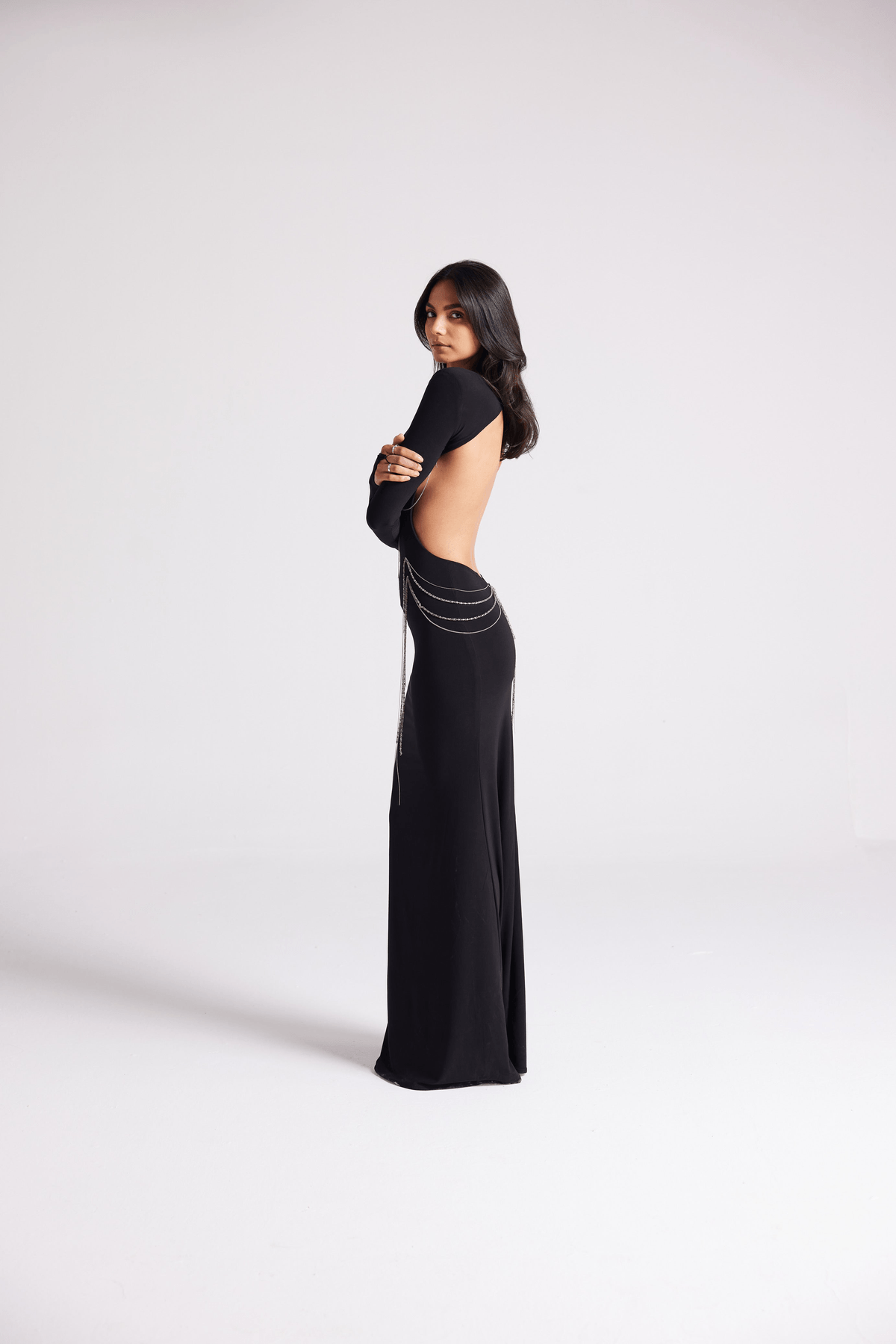 CRYSTAL BLACK DRESS - View 2 - Superr*