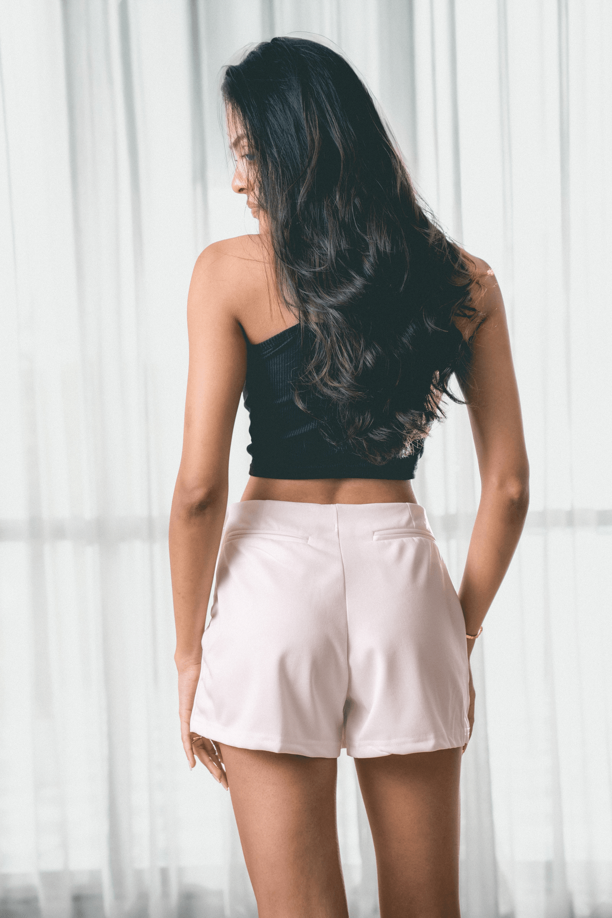 Skort with Contrast Lace - View 3 - Superr*