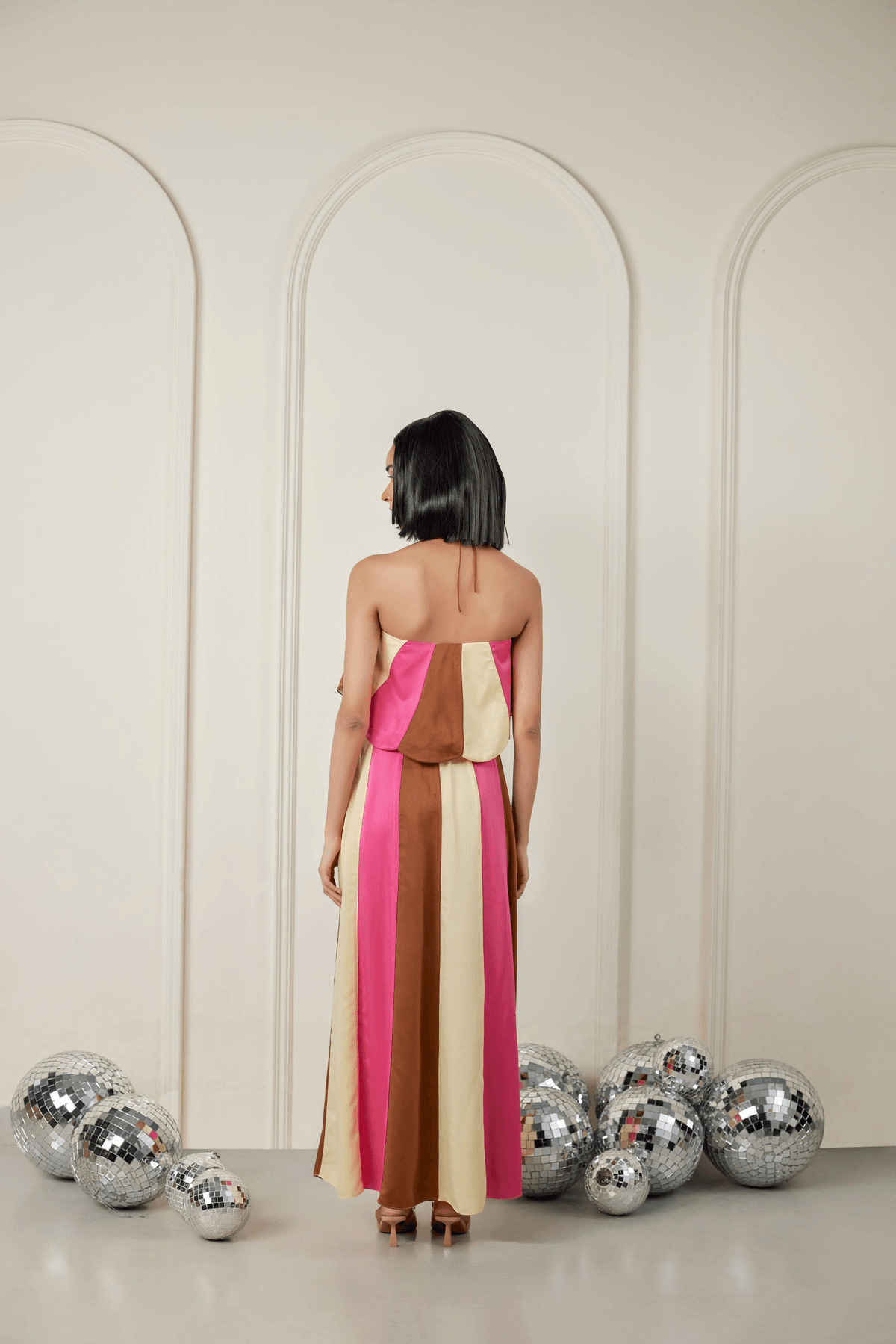 Patched Halterneck Top With Skirt Co-ord - View 4 - Superr*