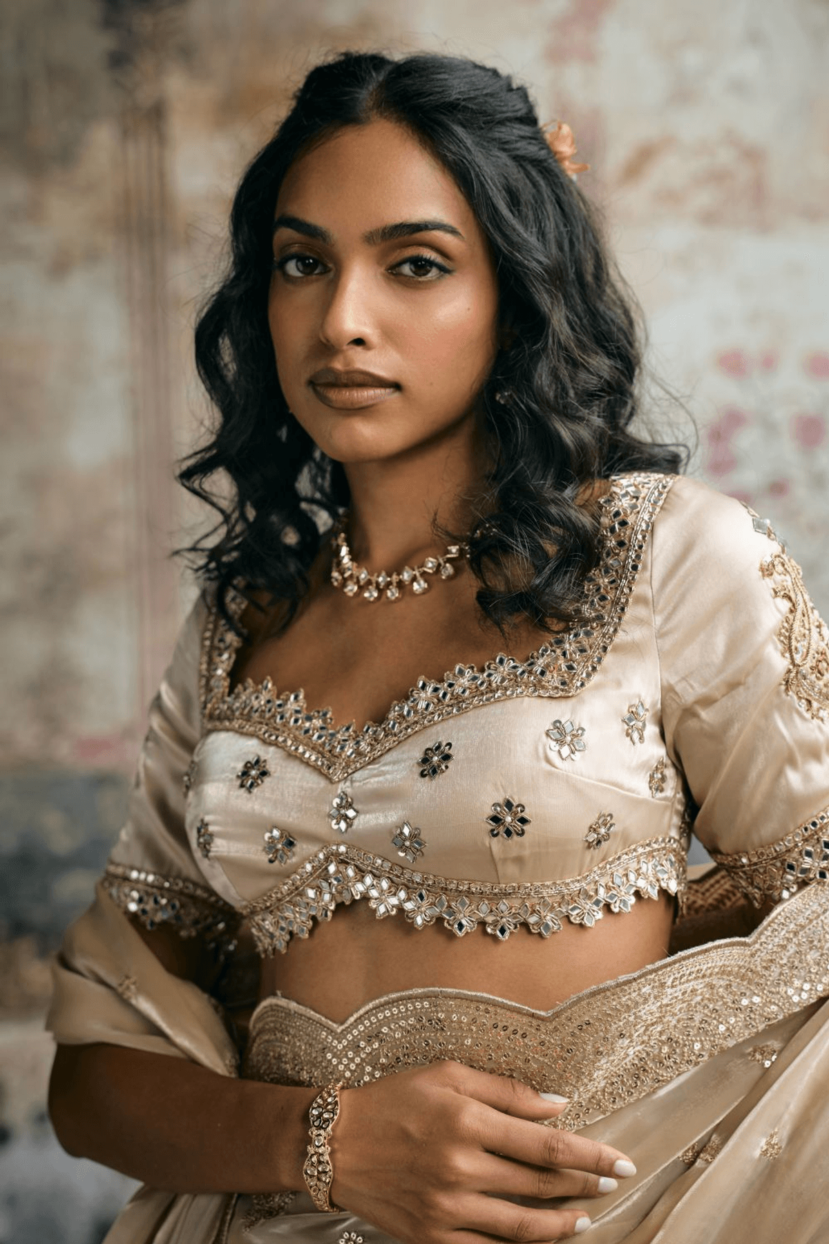Aarzoo Champagne Gold Saree - View 4 - Superr*