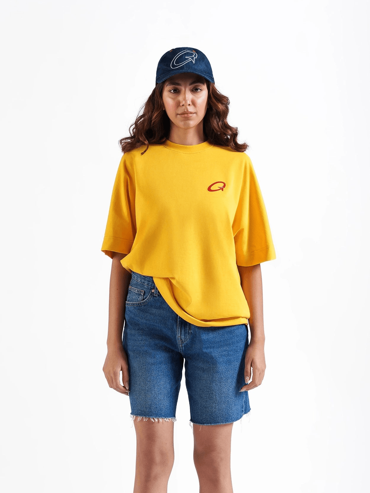 Basic Denim Shorts Dark Blue - View 2 - Superr*